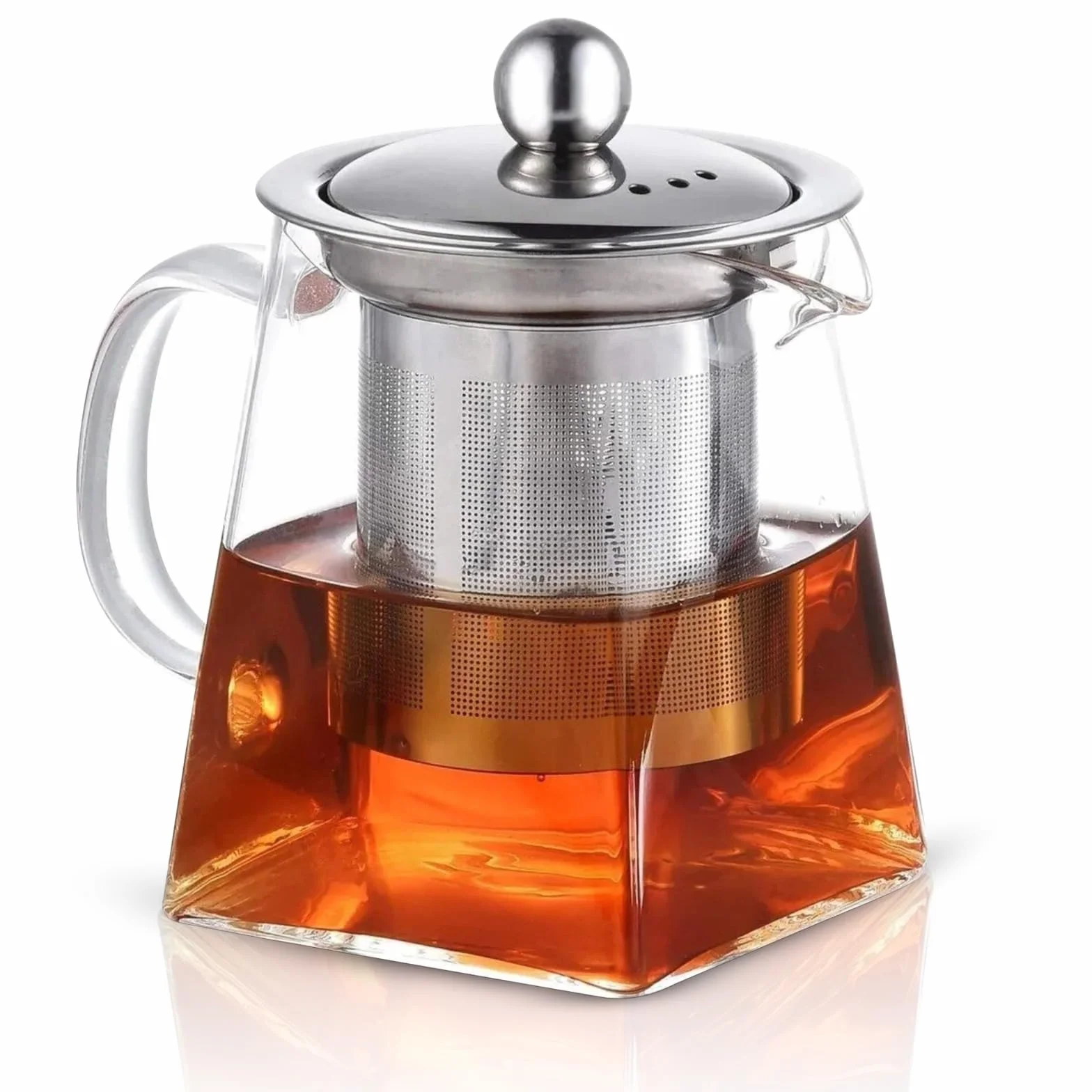 Tetera de Cristal con Infusor para Té e Infusiones, Resistente al Calor y Compatible con Microondas ** - Infusion Prestige Collection (350 ml)