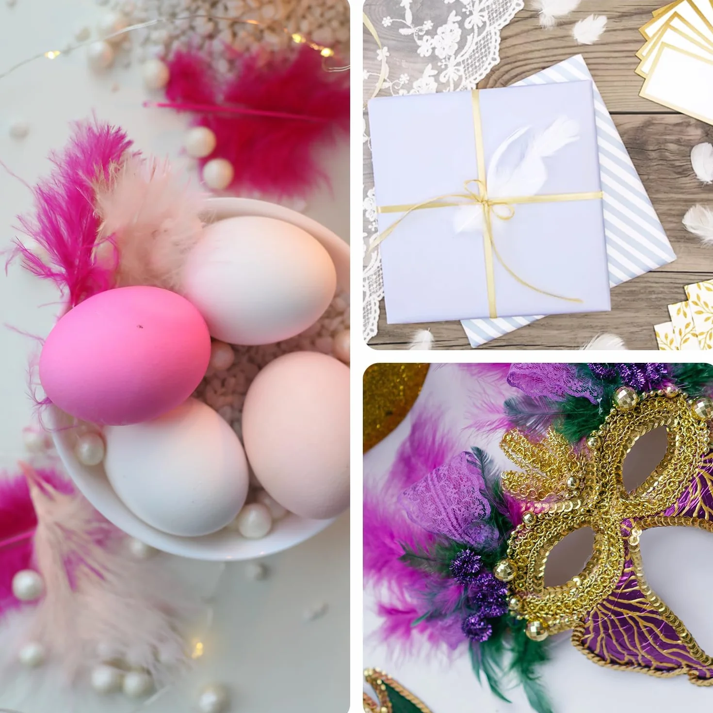 Netuno 150 Plumas Decorativas Verdes oscuros 10g Manualidades Decoración Atrapasueños Fiestas Pascua Navidad Bricolaje Hogar Bodas Cumpleaños Decoraciones Árbol Mesas Proyectos Creativos