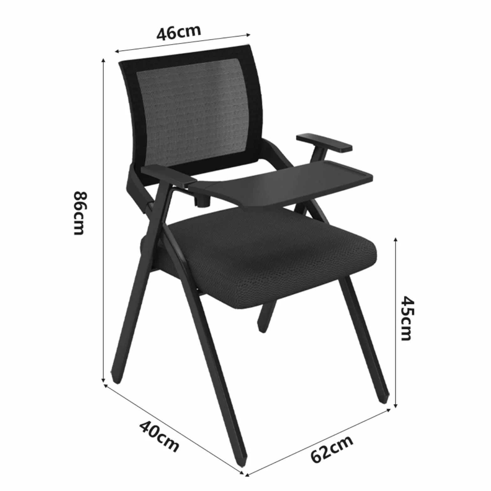 Silla De Personal Silla De Oficina para Sala De Conferencias Silla De Entrenamiento Plegable con Tablero De Escritura Pupitre Escolar Y Silla De Una Pieza con Un Peso Aproximado De 50 Kg