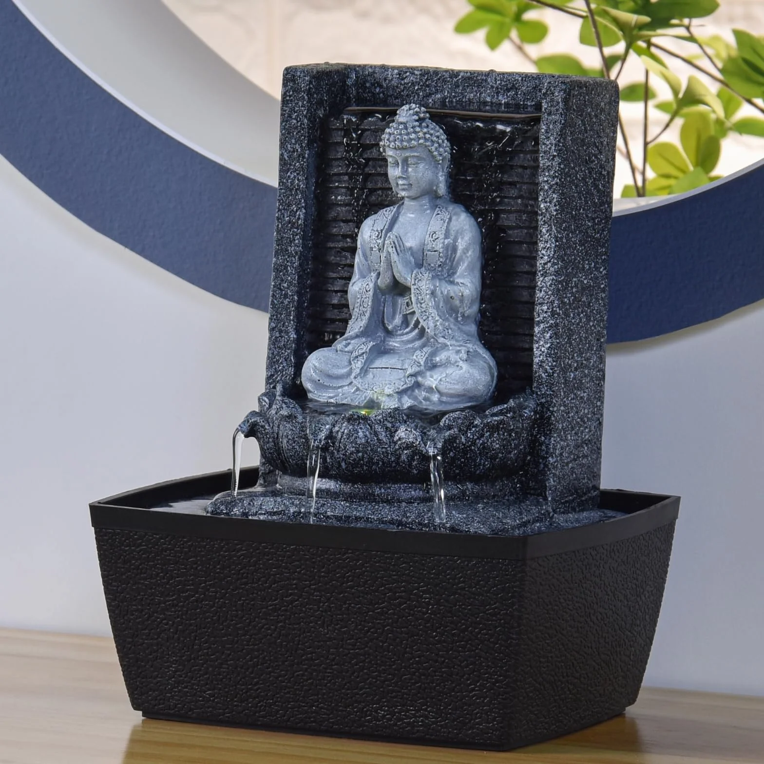 Zen'Light SCFRB1 - Fuente de Interior, 20 x 15 x 26 cm, Color Plateado