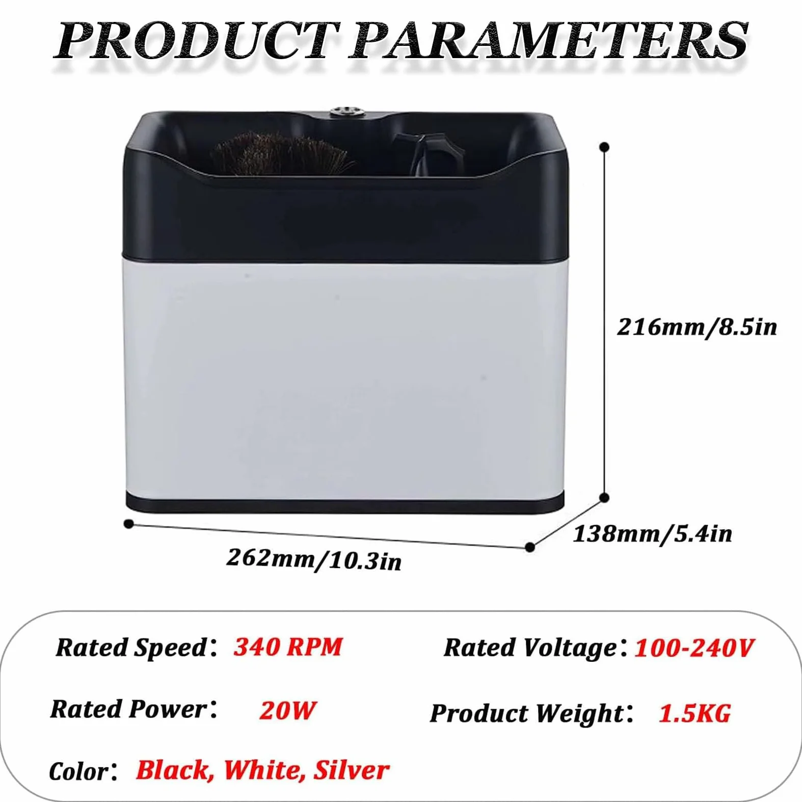Limpiador de portafiltros eléctrico, máquina automática de Limpieza de portafiltros con 2 raspadores, diseñado para Adaptarse a portafiltros de Taza Individual y Doble de 58 mm Black