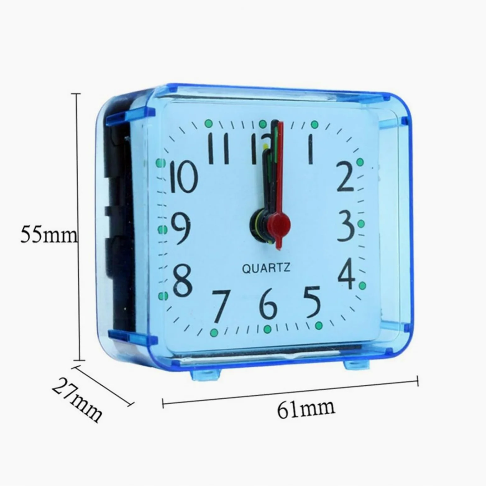 Reloj despertador digital pequeño de mesita de noche, silencioso(White)