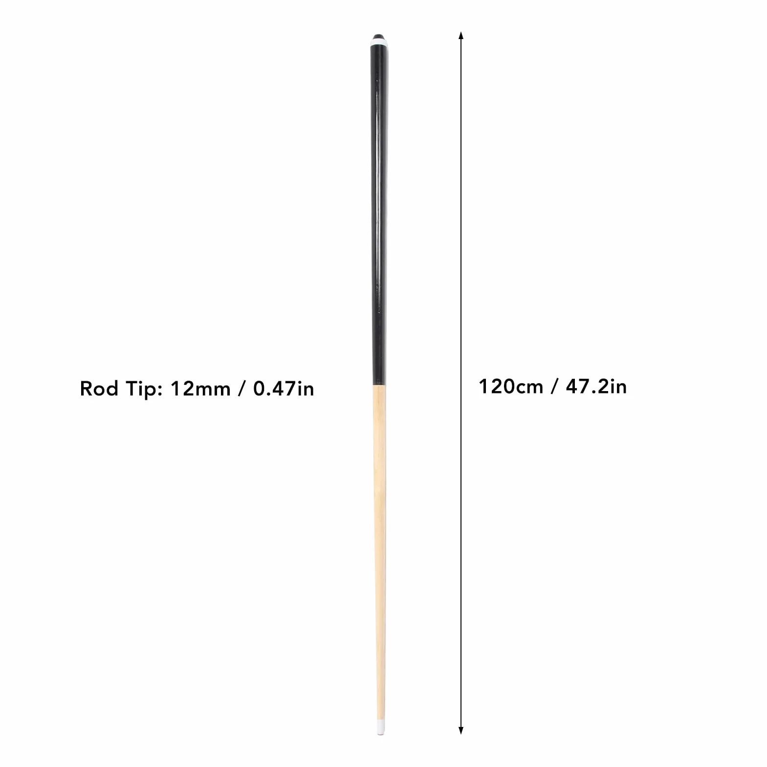 Palos de Billar de 120cm con Punta de 12mm para Niños y Adultos, 2 Piezas