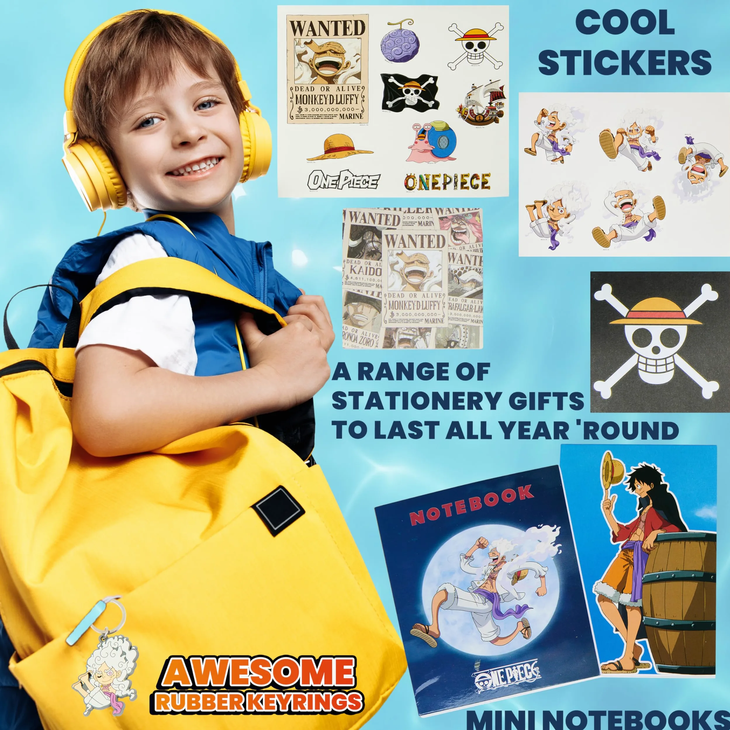 One Piece Calendario Adviento 2025 para Niños y Adolescentes, Material Escolar y Papeleria Bonita, Calendário Anime Cuenta Atrás para Navidad