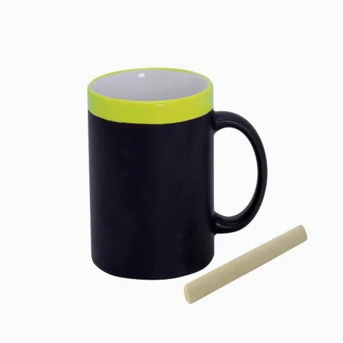DISOK Lote de 30 Tazas Pizarra Cerámica Ideales para Desayuno, en Caja de Regalo. Tazas Infantiles para Colorear