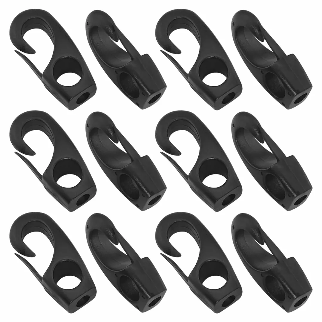 Ganchos de Nylon Mosquetones de Plástico DIY Multiuso para Canoa Kayak Cuerda Fahnenmast