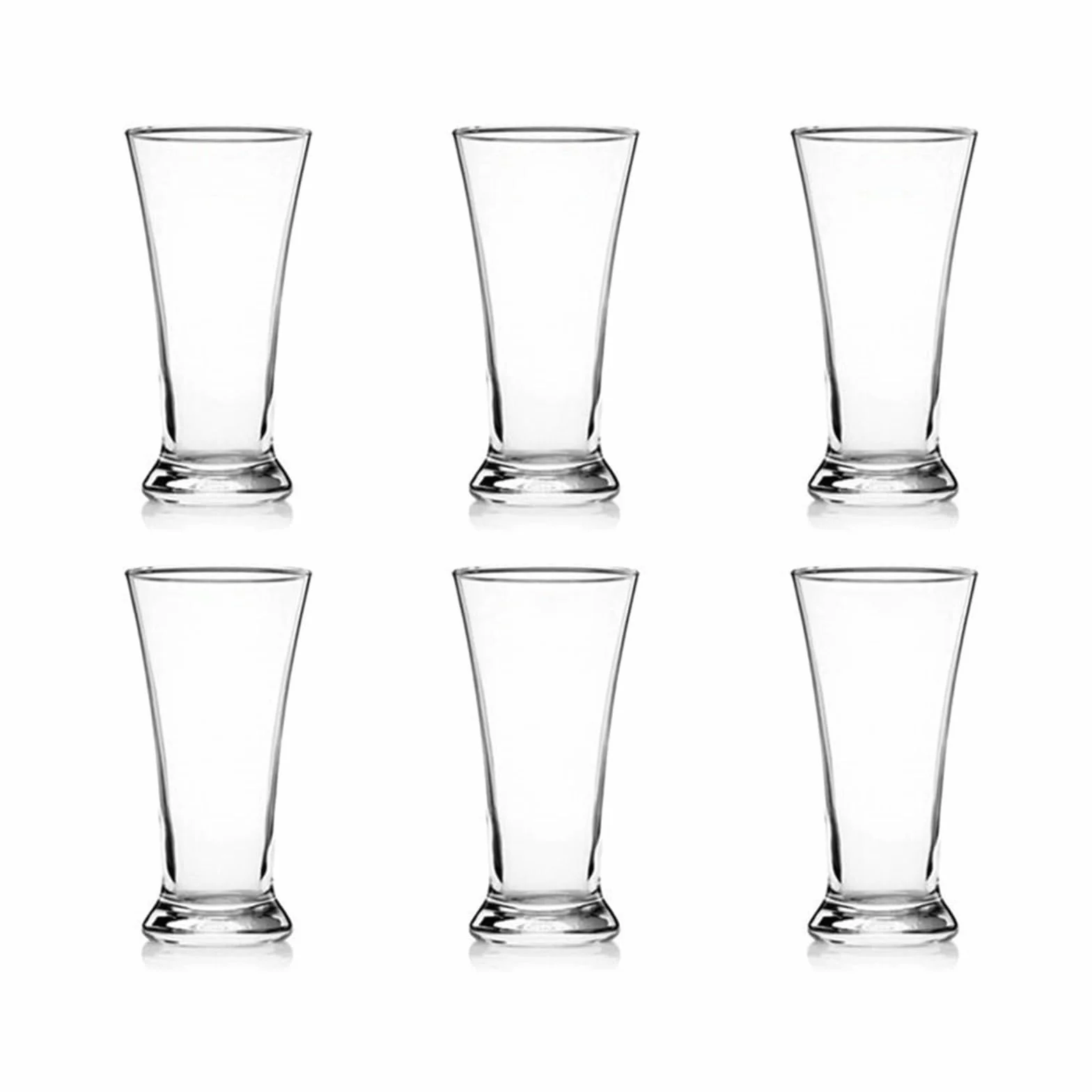 Vasos de vidrio Juego de 6 vasos agua transparentes for beber cerveza Bliss Cristalería de cocina(Pequeño)