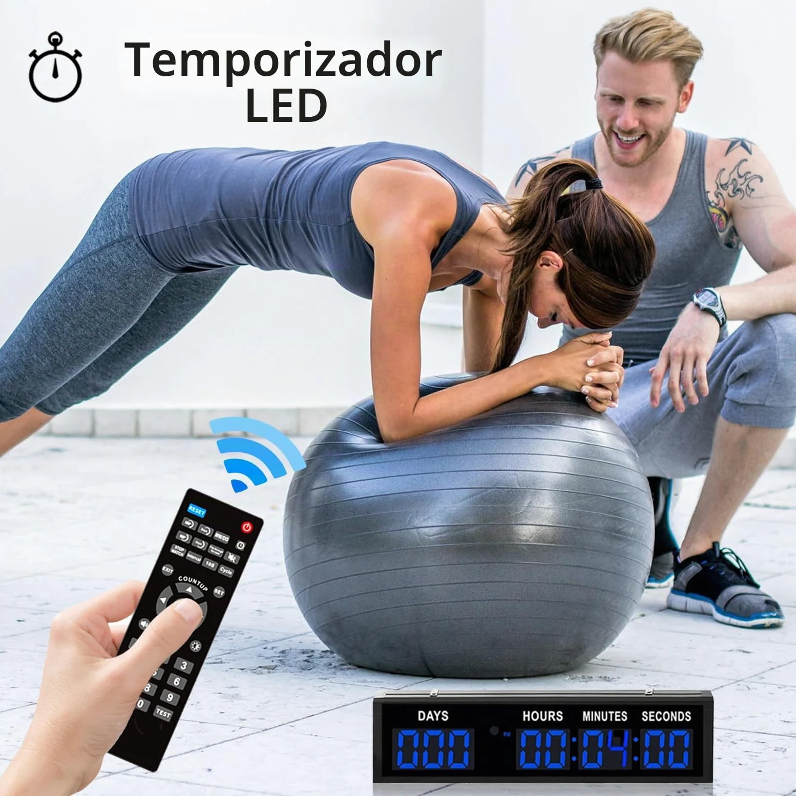 Aisny Temporizador Digital de Cuenta Regresiva, Gran Temporizador de 999 días con Control Remoto Calendario Multifuncional de Cuenta Regresiva para Jubilación Cumpleaños Días Festivos Bodas (Azul)