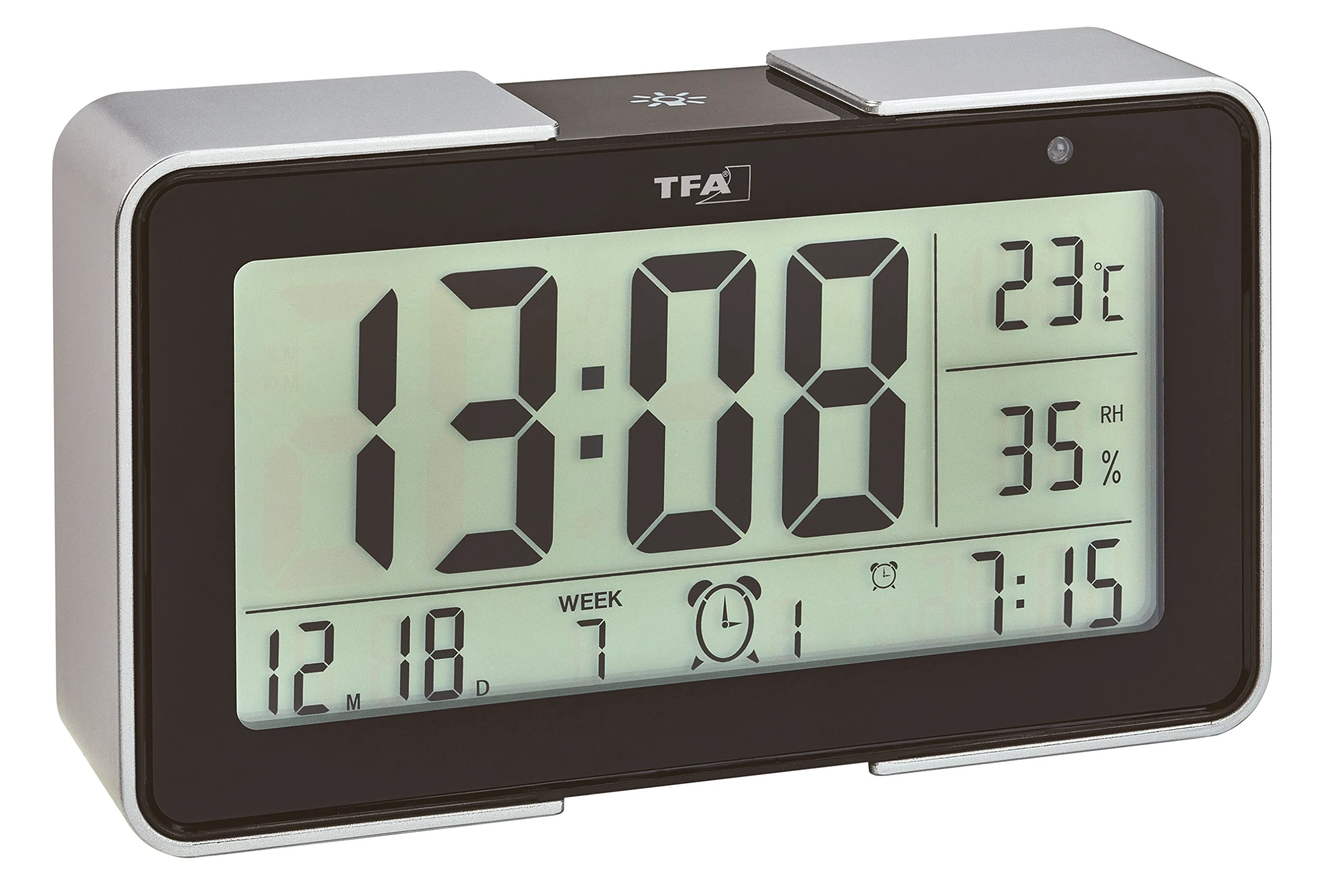TFA 60.2540 Melody Radio Despertador con Varios melodías (Negro)
