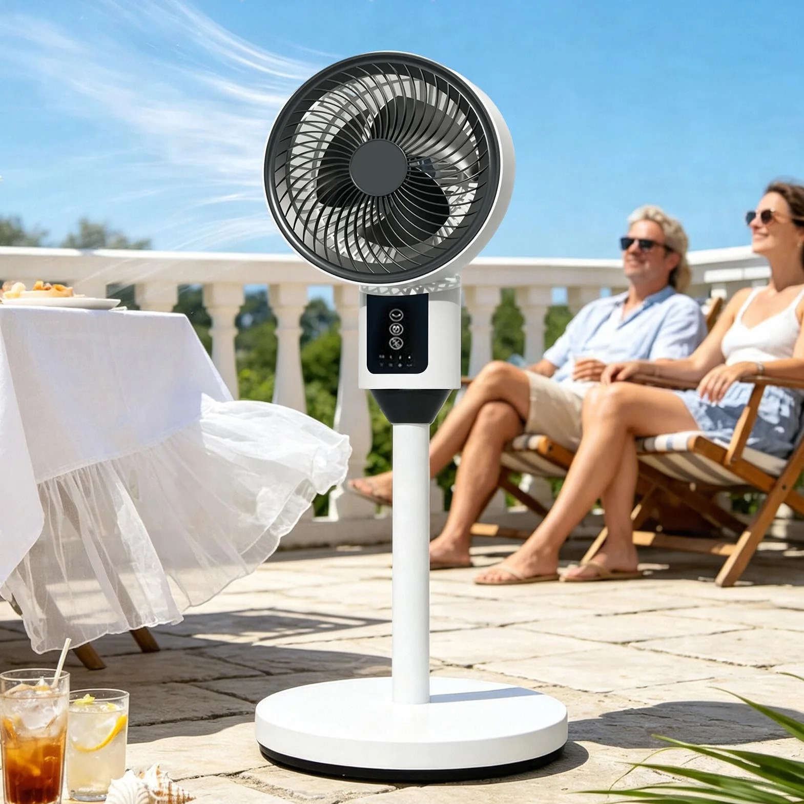 Ventilador Oscilante De Pie Mando a Distancia Temporizador 3 Velocidades | Ventilador De Escritorio Pie Y Suelo para hogar, dormitorio, salón, escuela, residencia