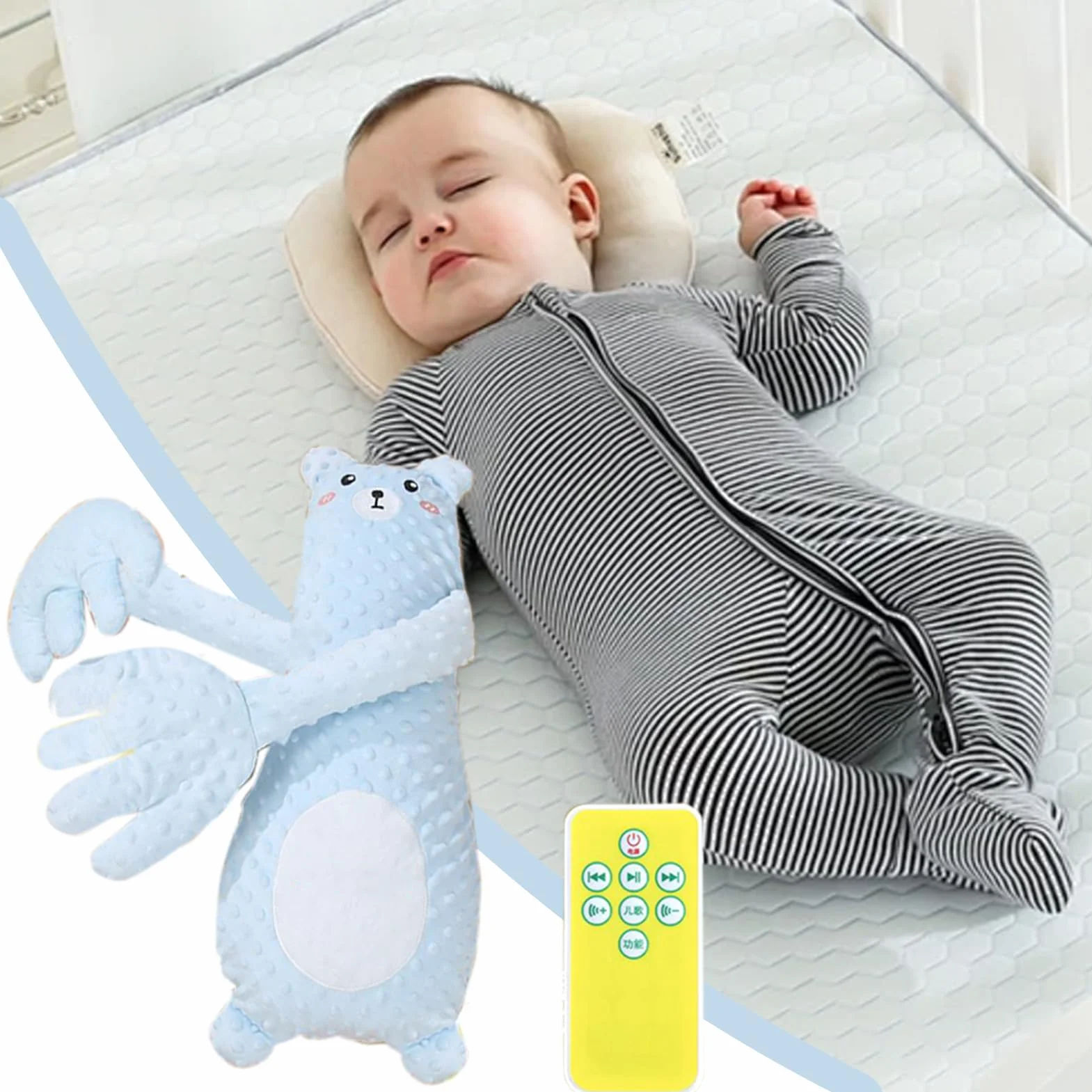 Mano de Palma calmante para bebé con Control Remoto para Cochecito, Cuna, Dormitorio