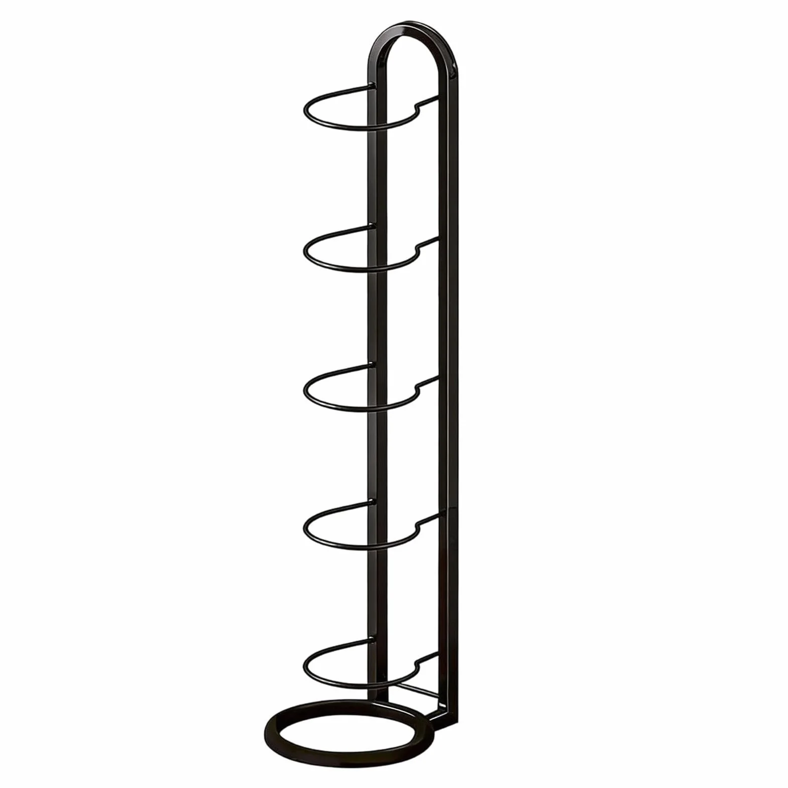 Estante de almacenamiento de baloncesto de 5 niveles - Soporte vertical para pelotas deportivas de voleibol y fútbol