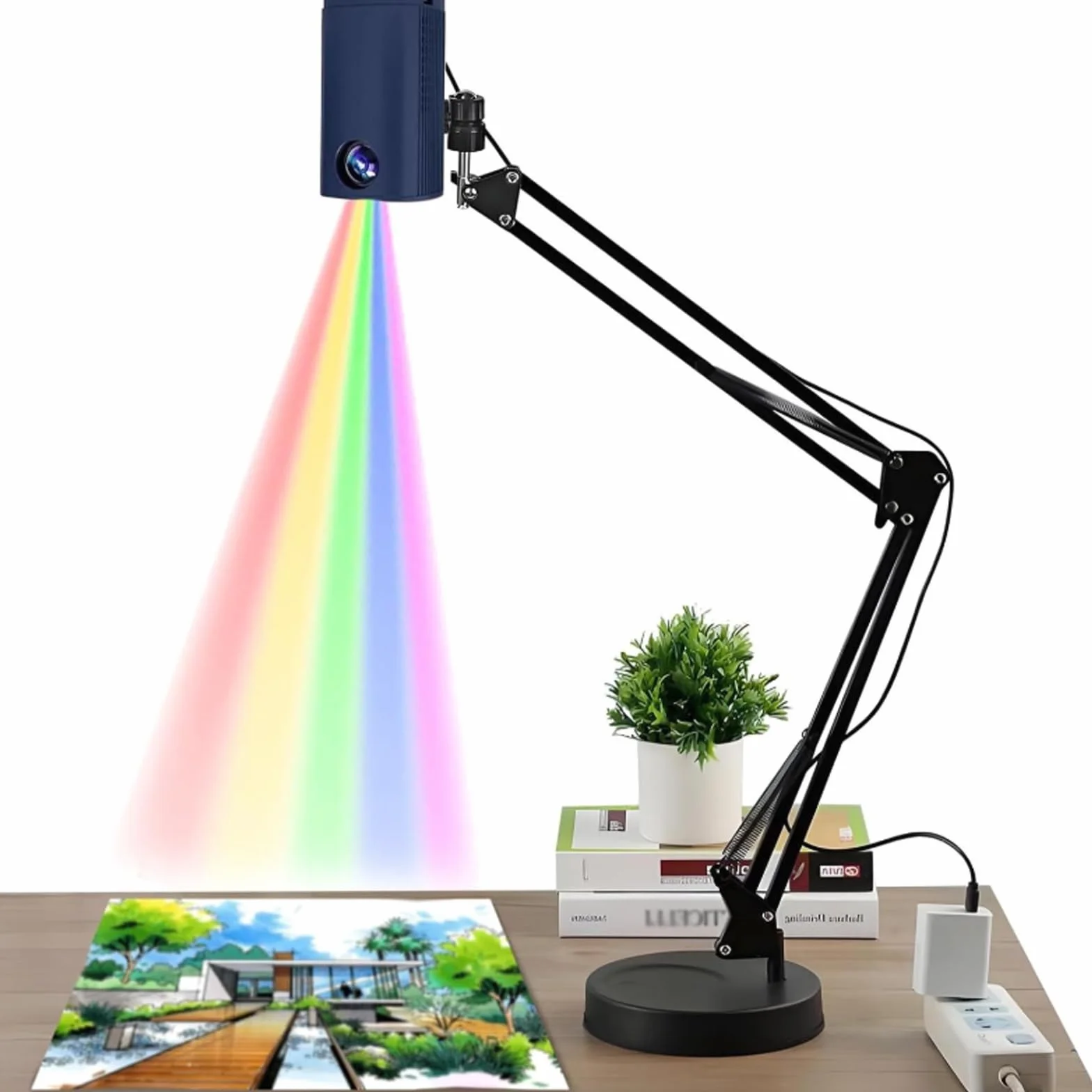 Proyector de Dibujo, Proyector de Arte para Calcar, Dibujar y Pintar, Compatible con teléfonos móviles, Unidades Flash USB, Wi-Fi y conectividad USB para una fácil Transferencia de imágenes