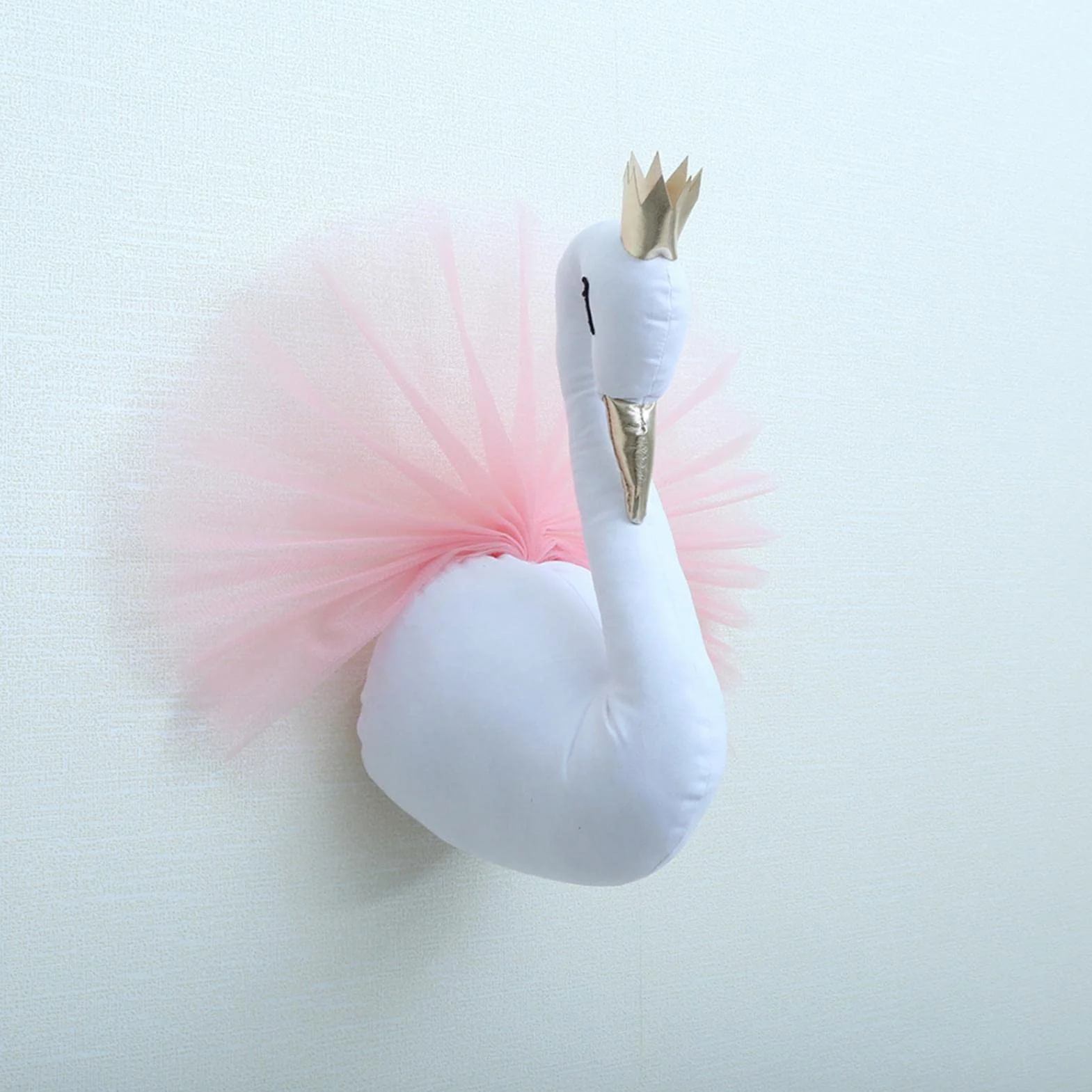 Cabeza Animal Pared Infantil Cisne Decoración Colgar Pared Decoración Habitación Niño Peluches para Los Niños Regalo Cumpleaños