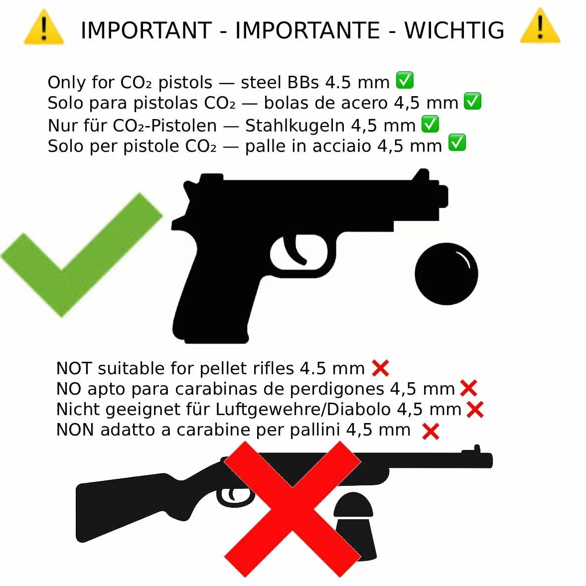 Bolas Acero 4.5mm 3000 para Pistolas CO2