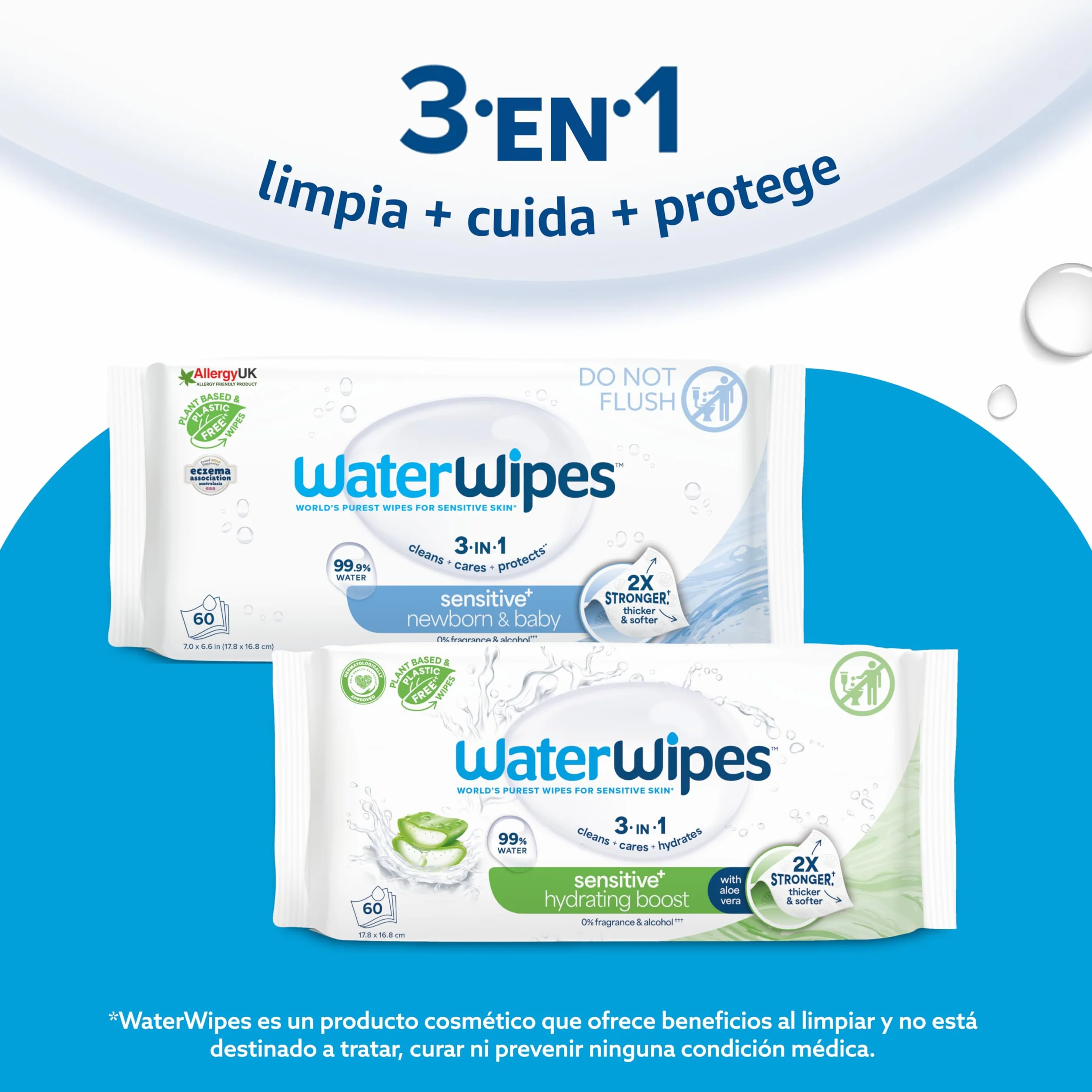 WaterWipes Sensitive+ Newborn & Baby Wipes, 720 Count (12-Pack), 99.9% Water, Fragrance Free