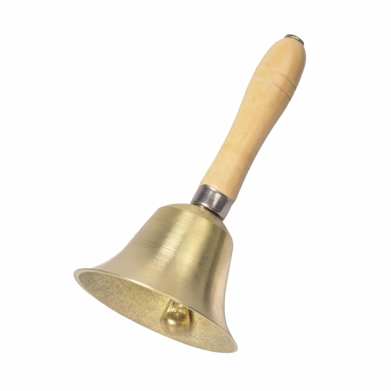 15cm Campana de Mano con Mango, Campana de Mano de latón, Campanillas de Metal, Campana de Llamada de Mano Grande, Campanas de Mano de Papá Noel para el hogar, Fiesta, decoración