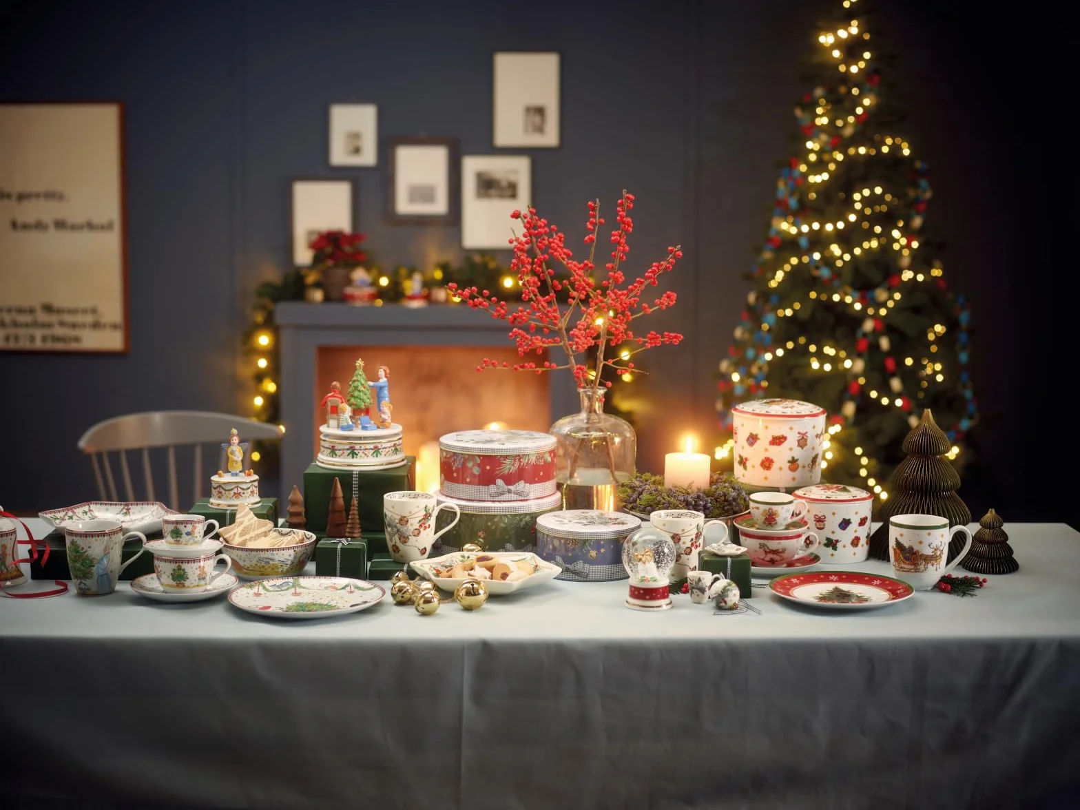 Hutschenreuther Serie Coleccionable 2024 Luces navideñas Campana de Porcelana