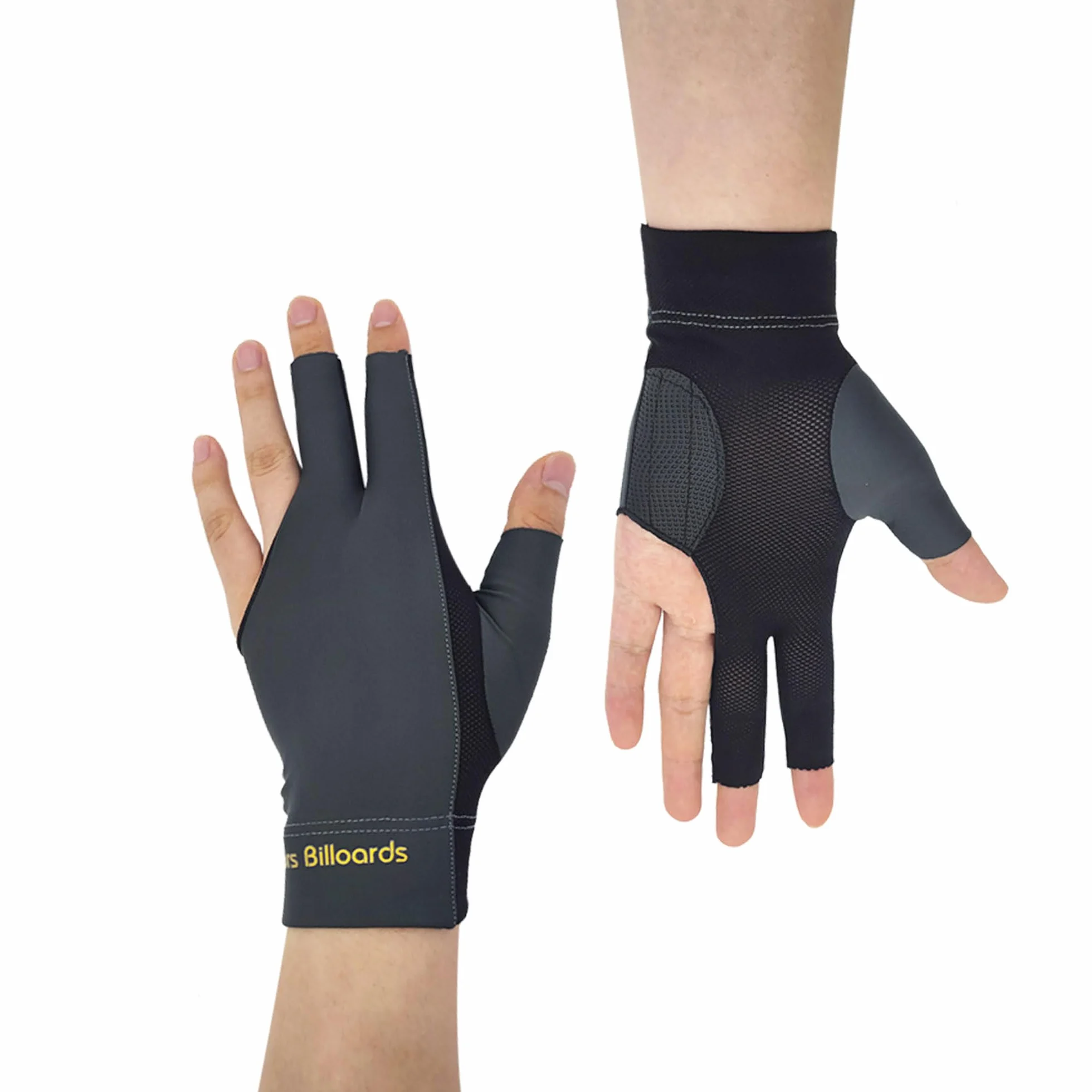 2 Pcs Guantes de Billar con 3 Dedos Billar Guante de Licra Billar de 3 Dedos Guantes Taco Guantes de Billar Mano Puente Izquierda Guantes Taco para Mujeres y Hombres