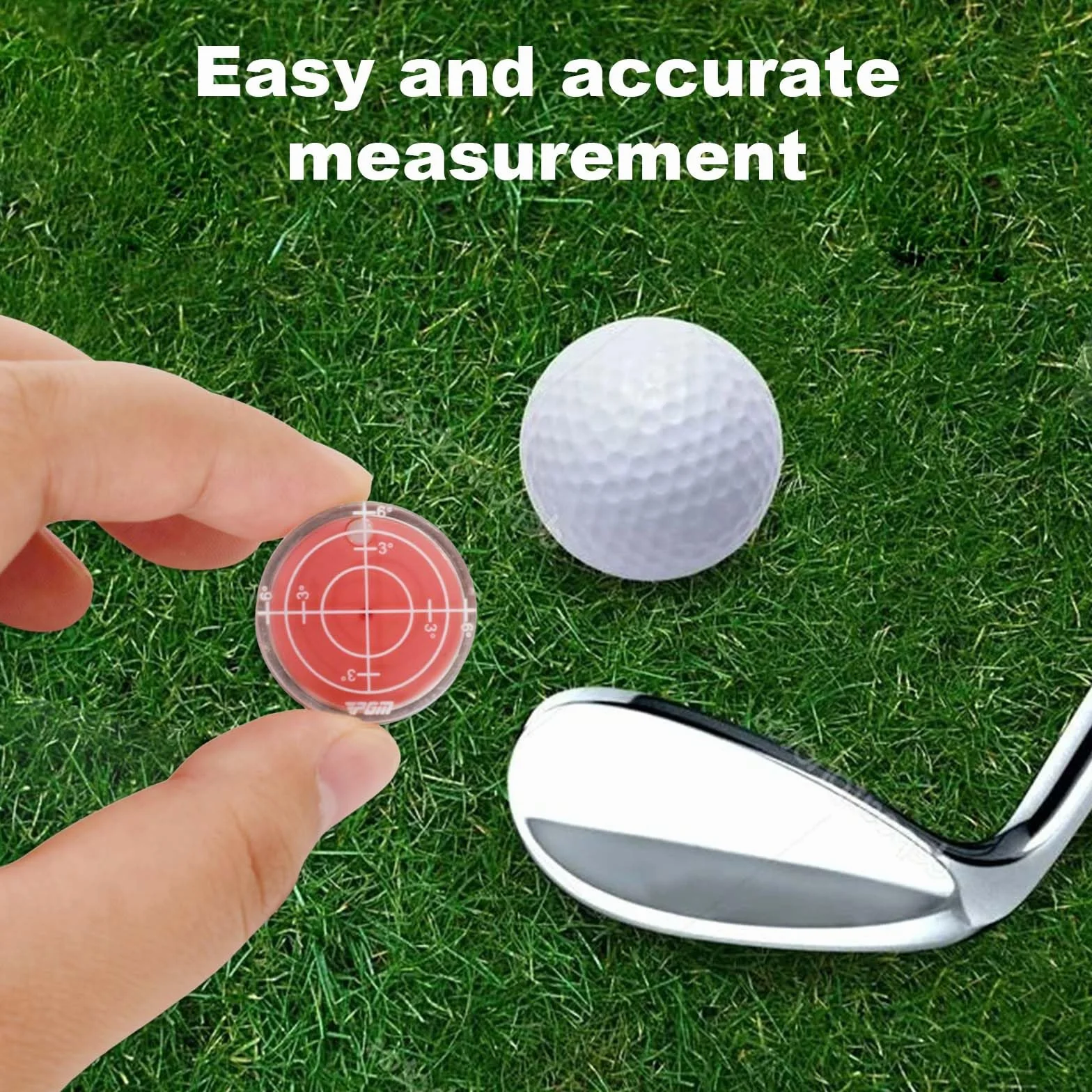 Golf Green Reader, Marcador de Putting Green, Herramienta de Lectura de Alta Precisión, Accesorios de Golf (Rojo)