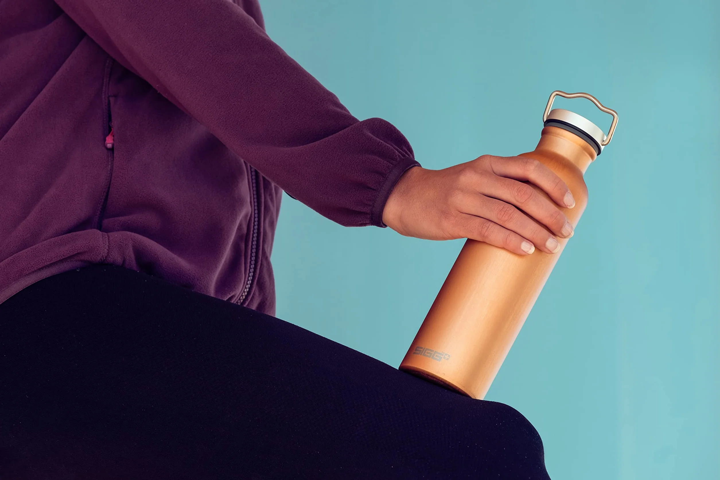 Sigg Original Top Tapón roscado de aluminio para botellas (One Size), pieza de recambio para la botella original, tapón hermético con asa