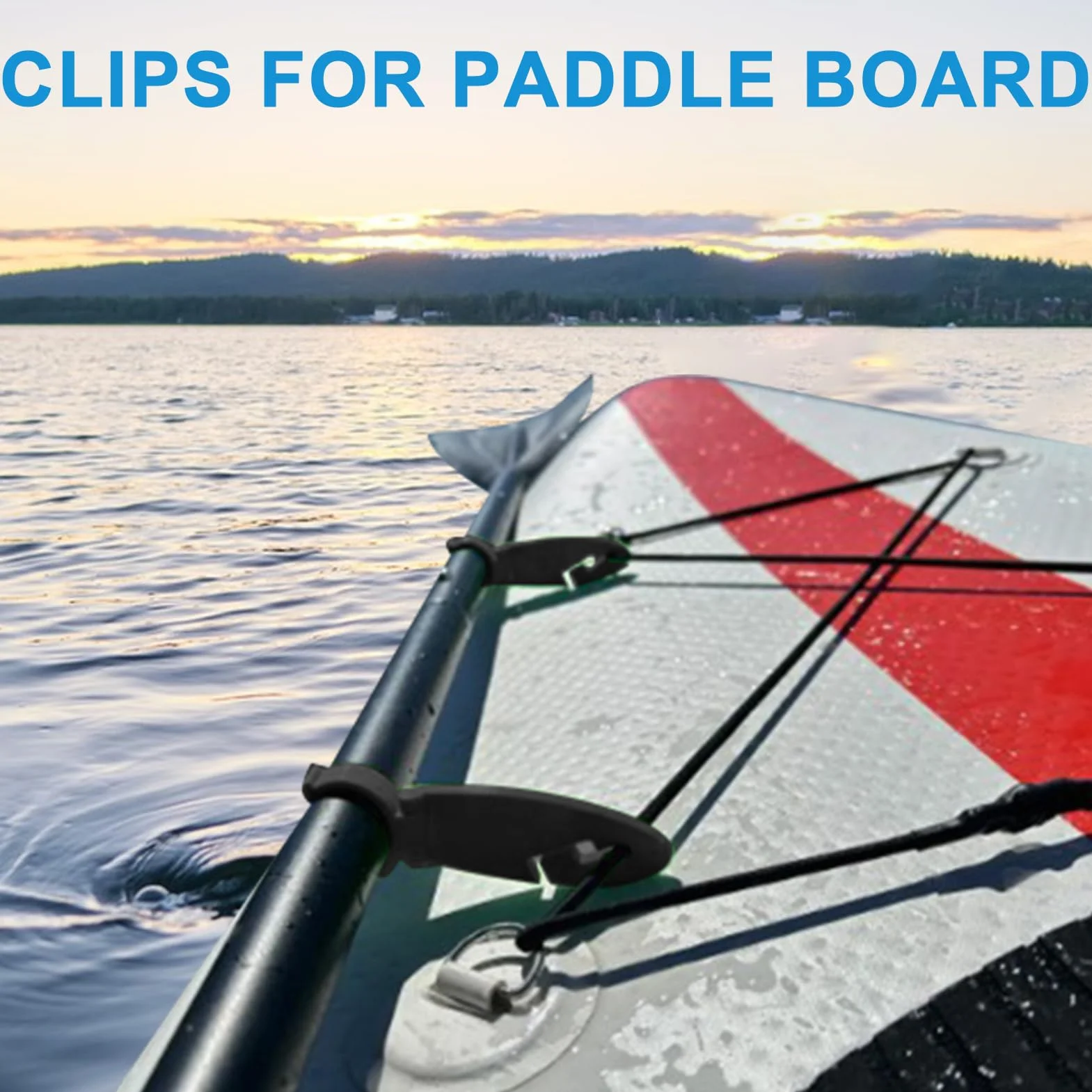 Sujetadores para Tablas de Paddle Surf | 2 Abrazaderas de Fijación Ajustables | Accesorios de Montaje para Equipo Acuático