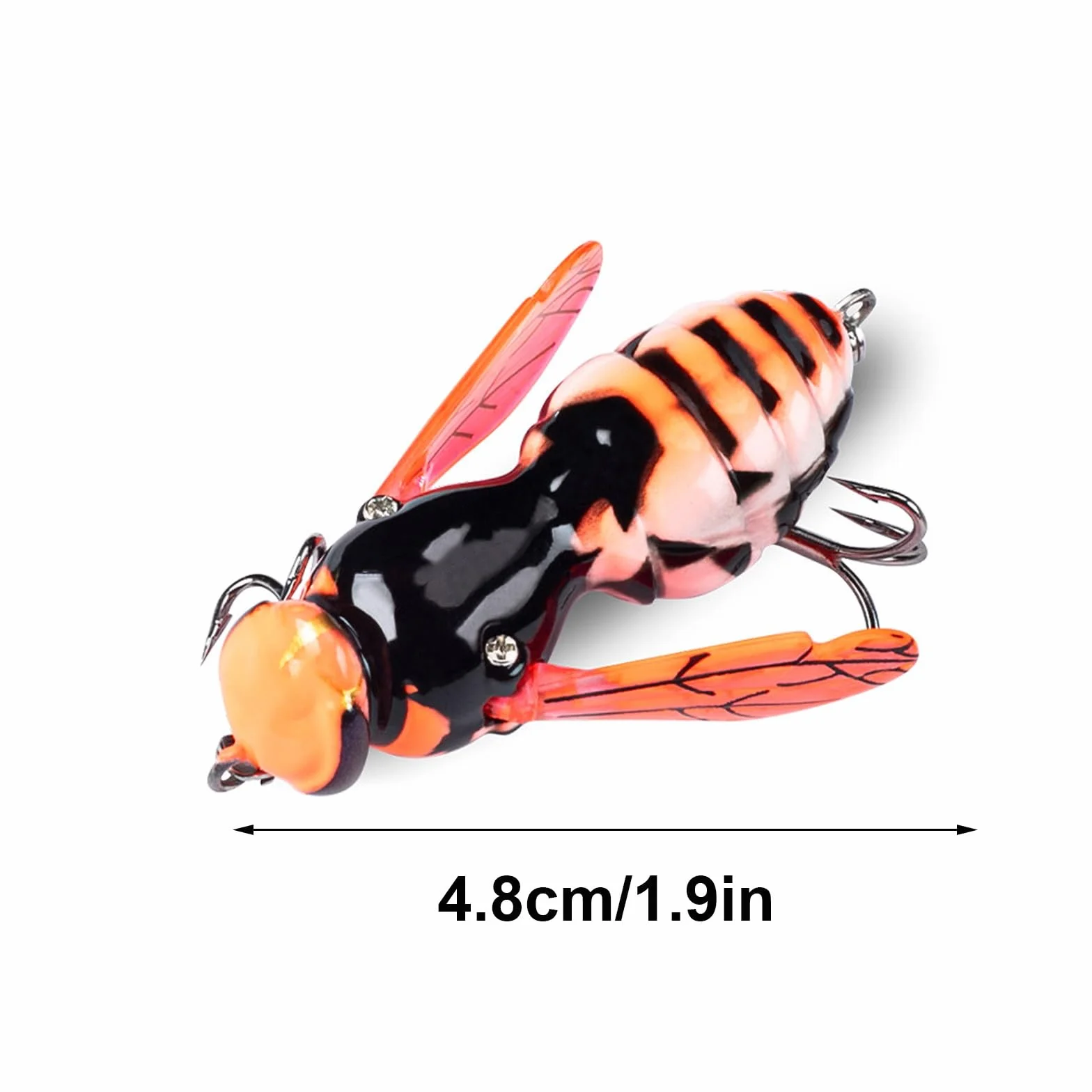 Señuelos Biomiméticos para Avispas, Cebos Flotantes para Pesca de Lubinas, Carpas y Luciopercas