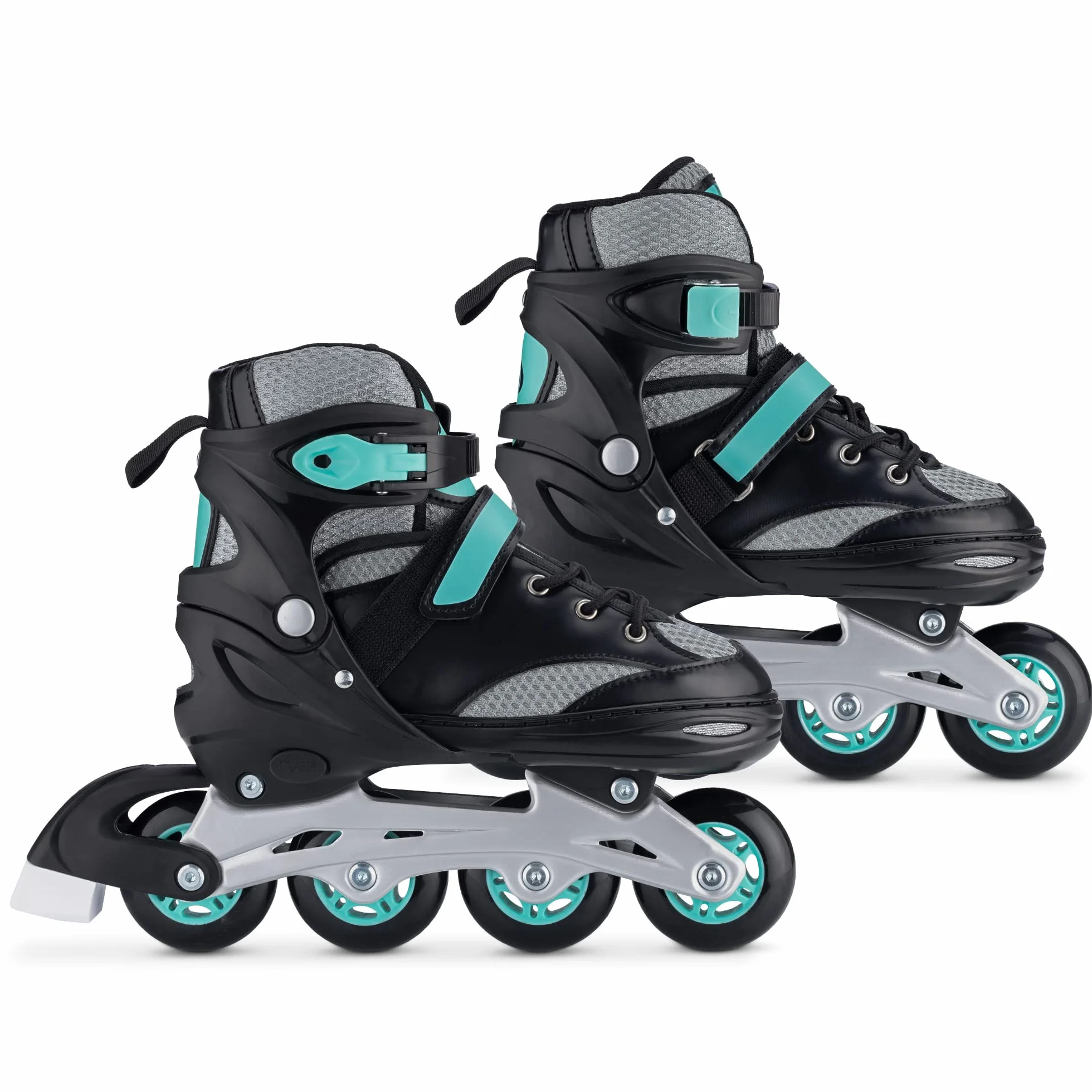 Navaris Patines en línea - Set de 2X patín con Ruedas en Fila - con Freno reemplazable - para niños niña Adulto Mujer - Talla Ajustable