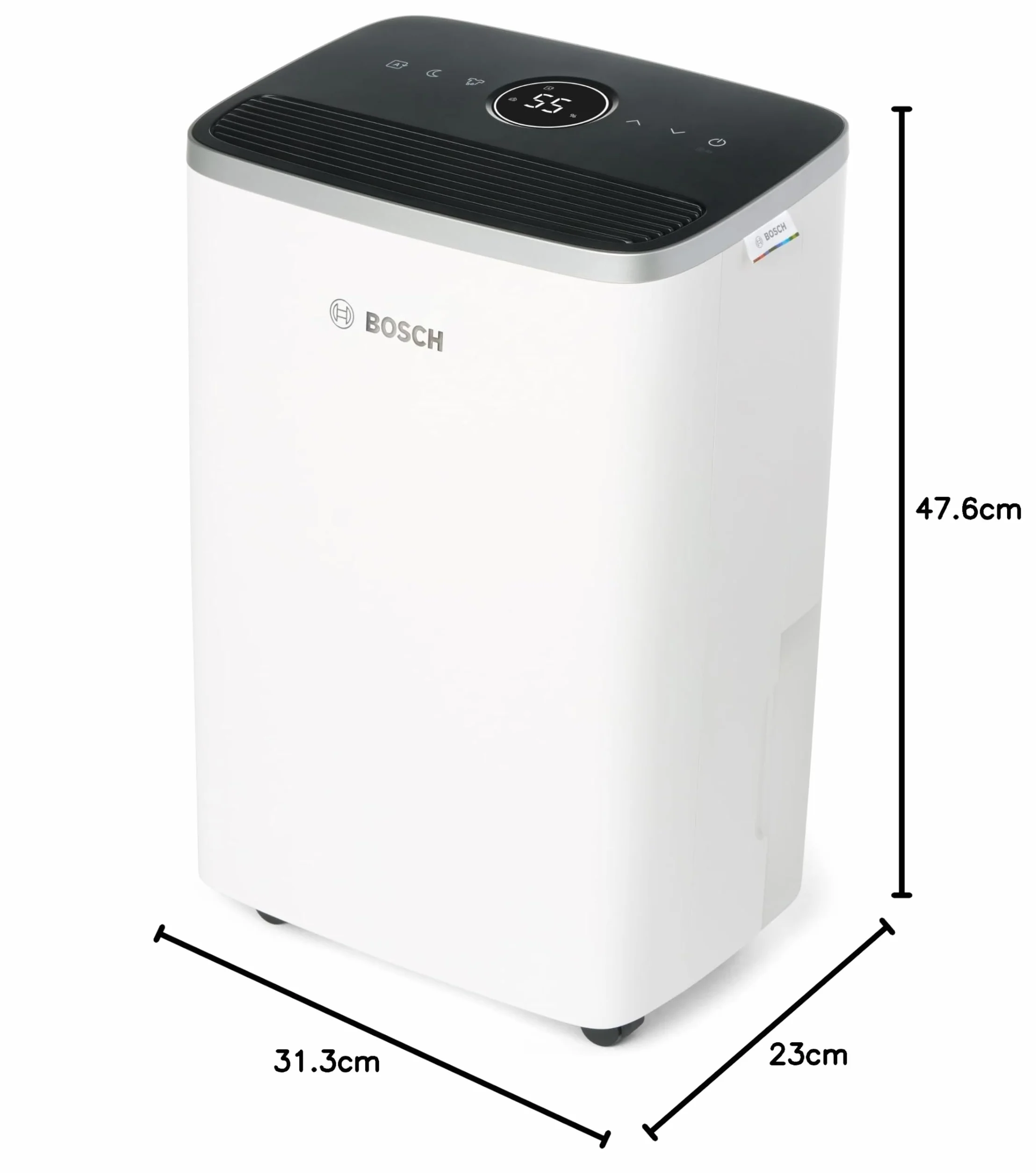 Bosch Deshumidificador Dry 4000 - Fácil. Eficiente. Silencioso. Para tu Hogar y Dormitorio - Para Habitaciones de hasta 33 m² - Secado Rápido para tu Colada