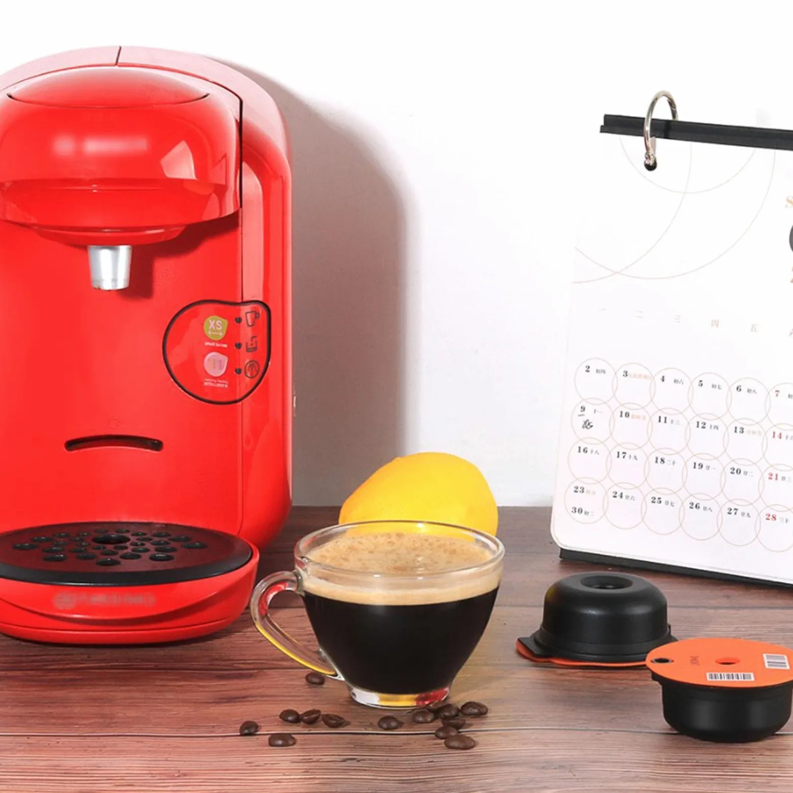 Café de Plástico Reutilizable para Rejilla de Acero Inoxidable, 60ml, 68x74x30mm