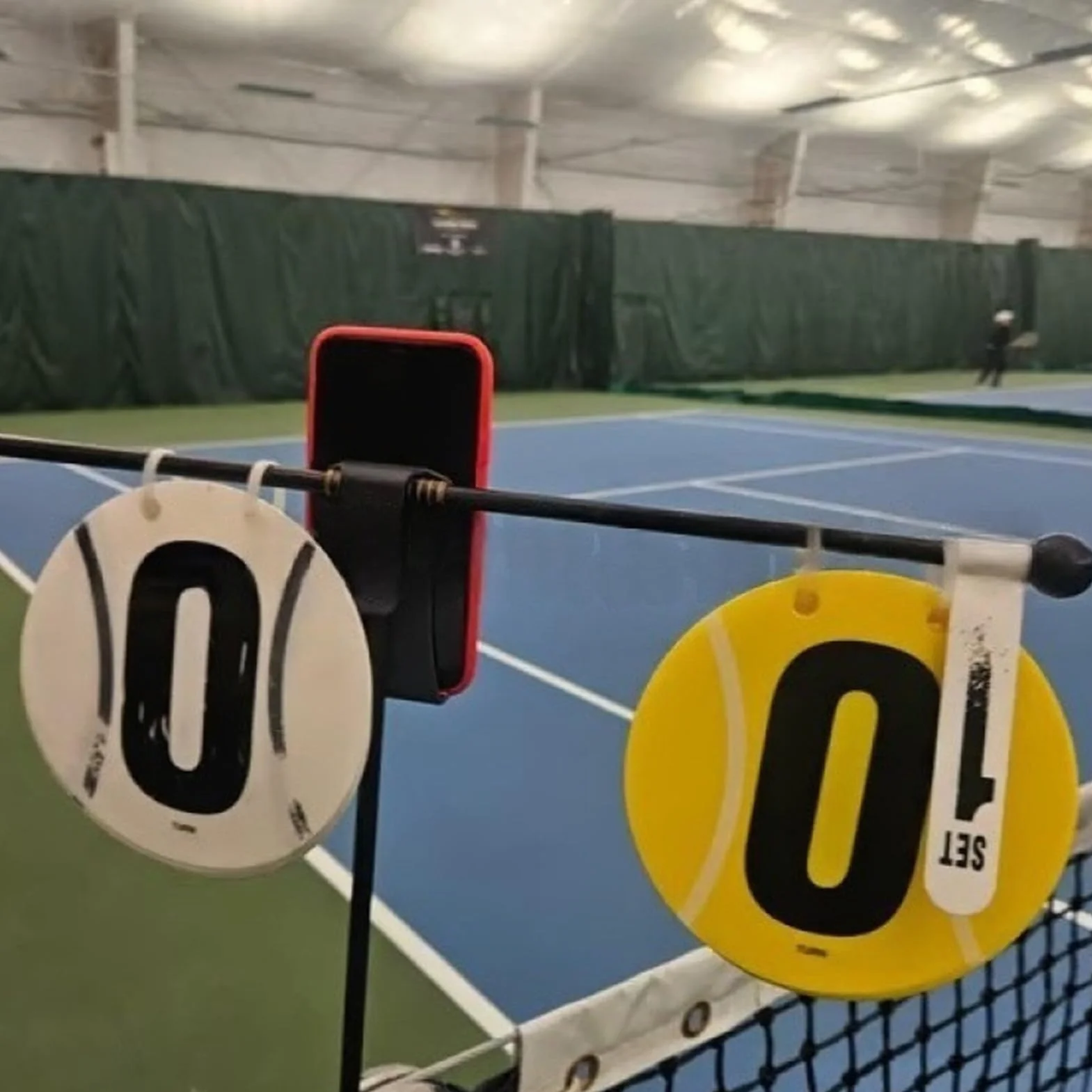 Genérico Soporte para Teléfono en Valla | Base con Vista de Raqueta para Grabadora - Sujetador para Smartphone en Red de Pelotas - para Gimnasio Ejercicio al Aire Libre Tenis y Pádel