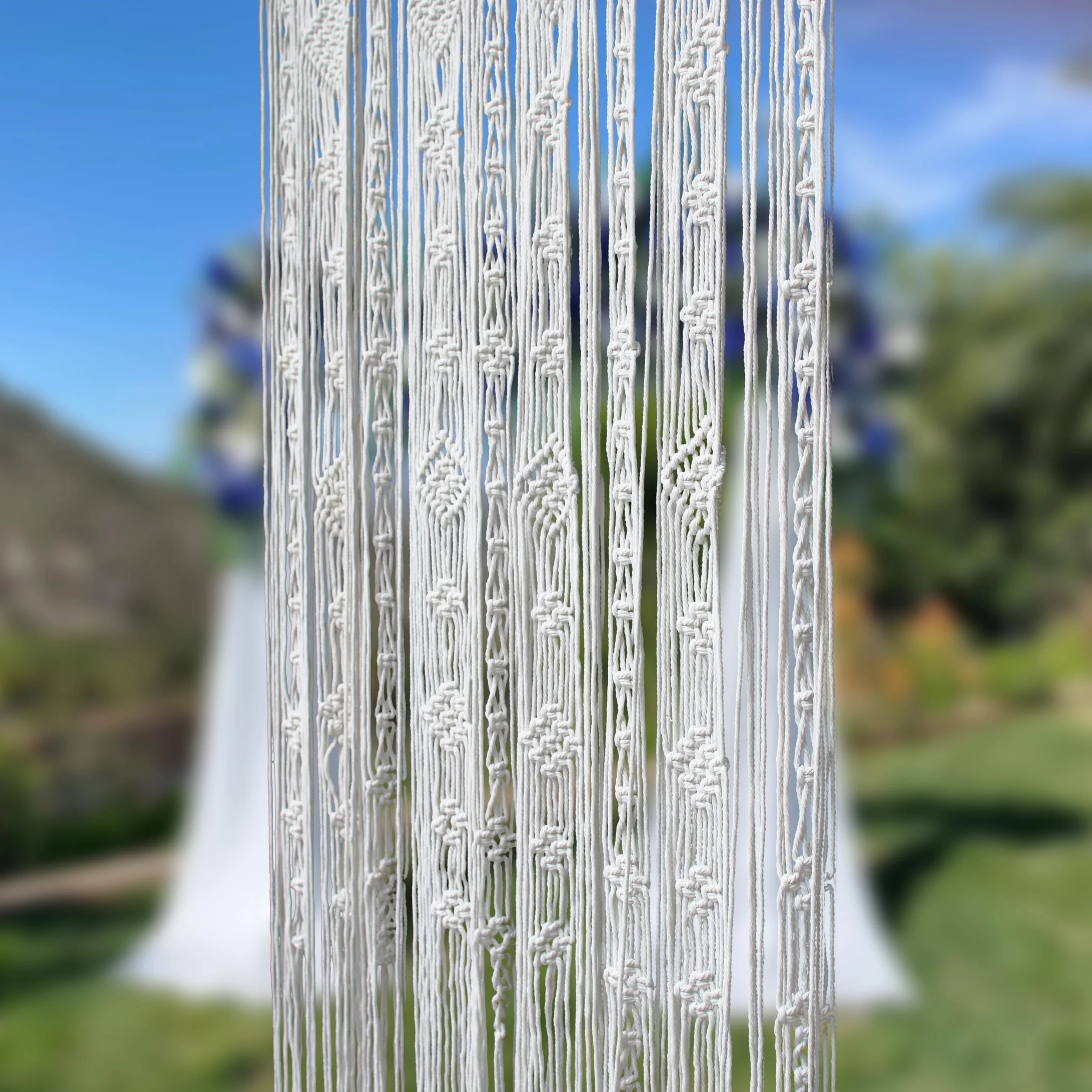 Cortina de macramé bohemia para puerta, hecha a mano, cortina mosquitera para ventana, puertas, cortinas, borlas, puertas, persianas, panel divisor de habitaciones, 35 x 90 x 200 cm