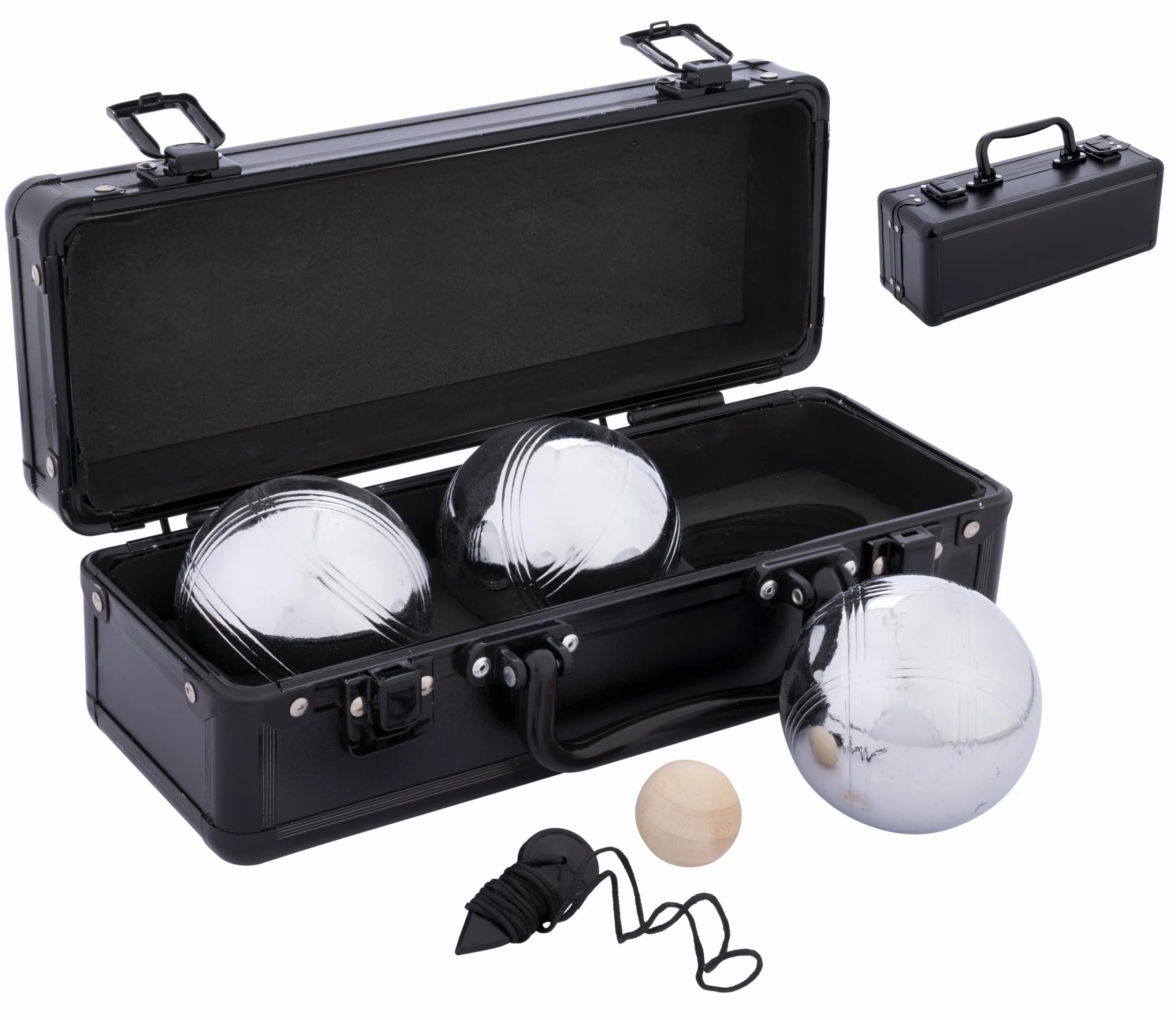 Engelhart Set de Petanca con Maletín de Aluminio, 3 Bolas de Metal 74 mm 720 g, Juego de Petanca Exterior