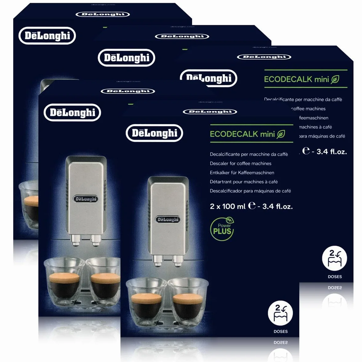DeLonghi Decalcifier EcoDecalk, mini paquete económico, 10 x 100 ml, apto para cafeteras totalmente automatizadas, n.º 5513292821 Nokalk.