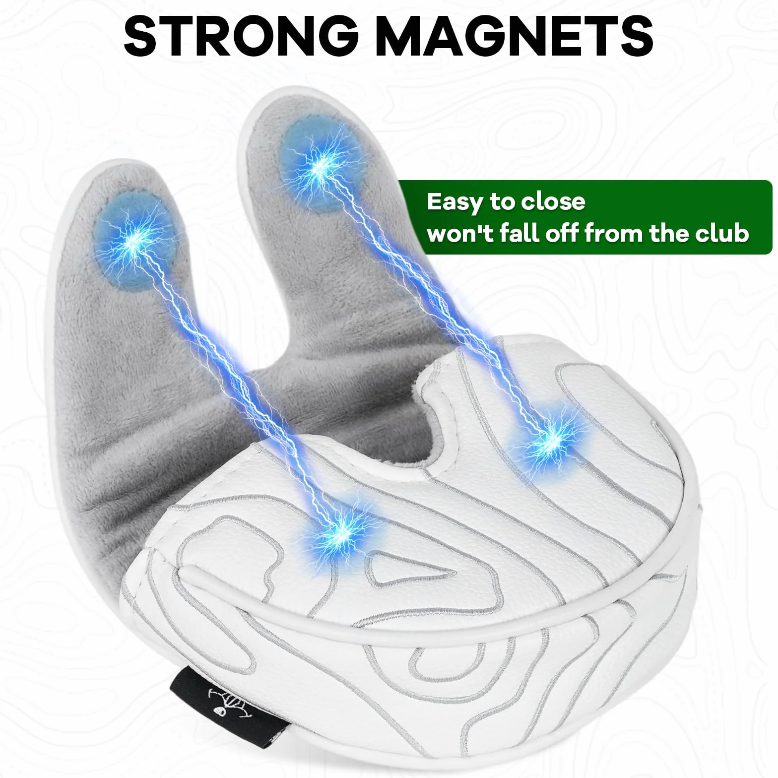 Cubierta magnética para cabeza de palo de golf de piel sintética blanca Scotty Cameron Taylormade Odyssey