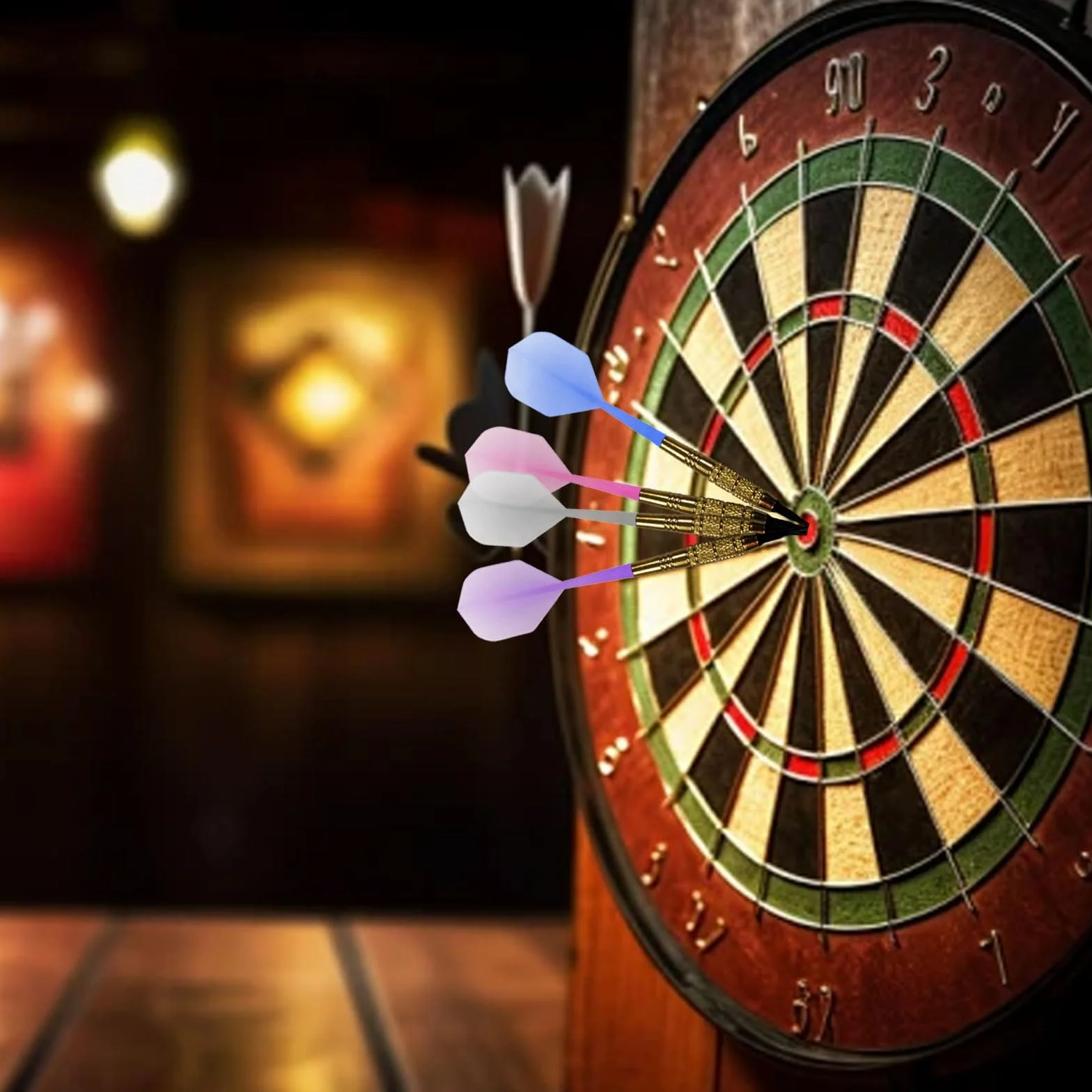 SSKHE 12 Piezas de Accesorios para Dart, Plumas Dardos Profesionales, Plumas Dardos Integradas con Cañas, Ideal para Jugadores de Dardos y Competencias
