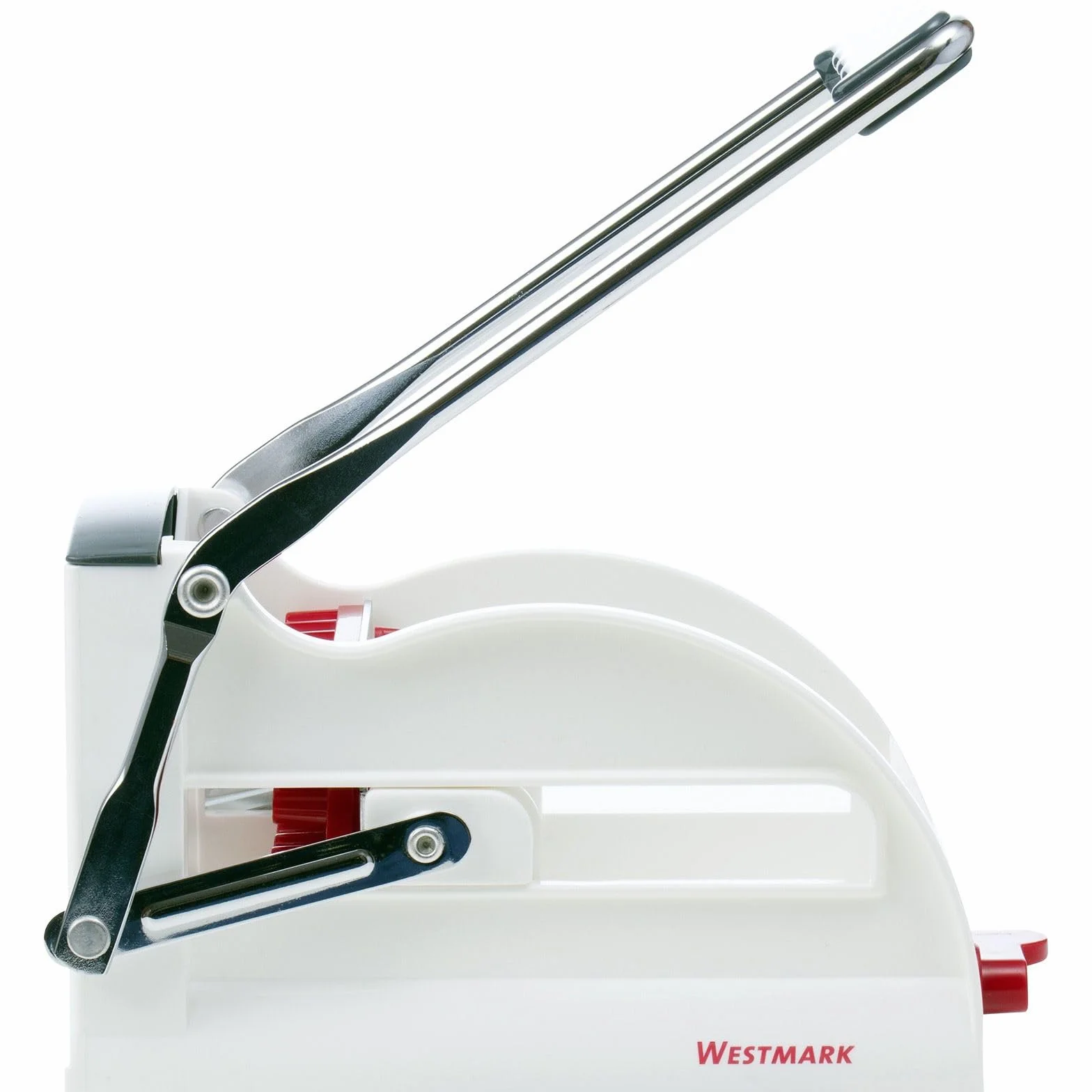 Westmark Cortador de patatas fritas y verduras/frutas con tres insertos de corte de acero inoxidable, Blanco/antracita, 11802260