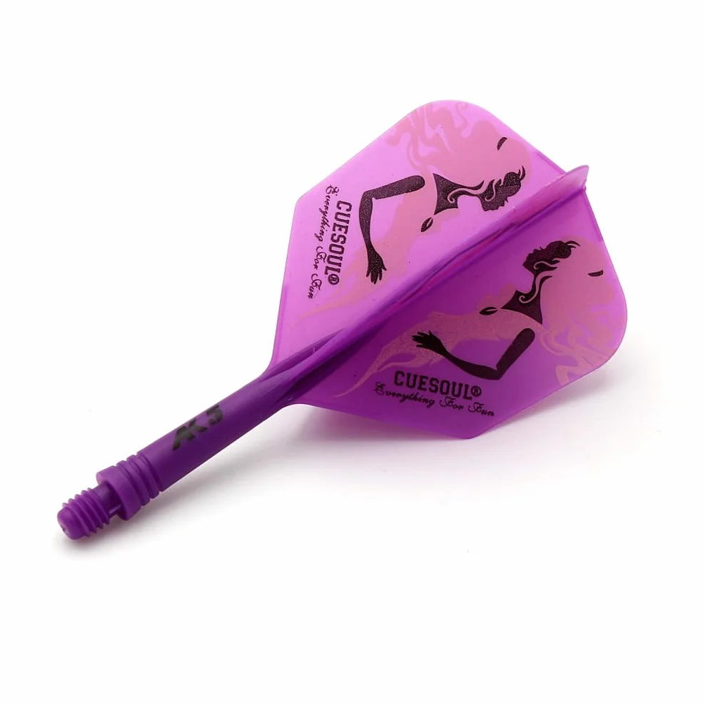 CUESOUL 3 Juegos de Ejes y Plumas para Dardos Integrados, Longitud del Eje para Dardos 21mm/28mm/33mm, con diseño de patrón Exclusivo