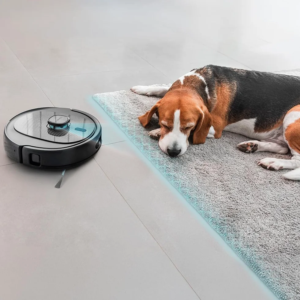 Cecotec Robot Aspirador Conga 9990 AI Spin Revolution Ultra Power Home, 10.000 Pa, Navegación láser, Base de autovaciado, Inteligencia Artificial, Evita Objetos, Control App, 240 min Autonomía