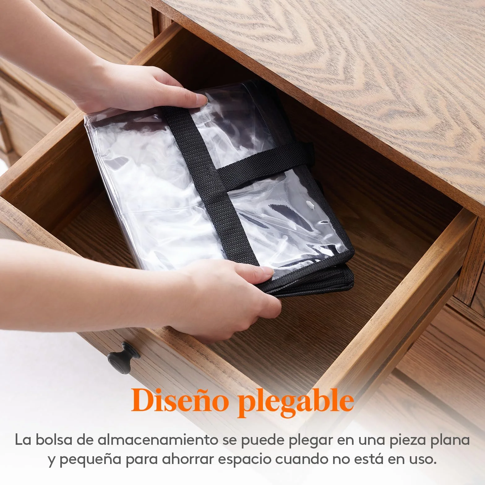 Lifewit 4 Piezas Bolsas para Guardar Ropa Transparentes 40L, Bolsas Almacenaje Ropa Plegable de PVC, Cajas Almacenaje con Asas, Organizador Armario para Mantas, Ropa, Juguetes, Mudanza, Libro