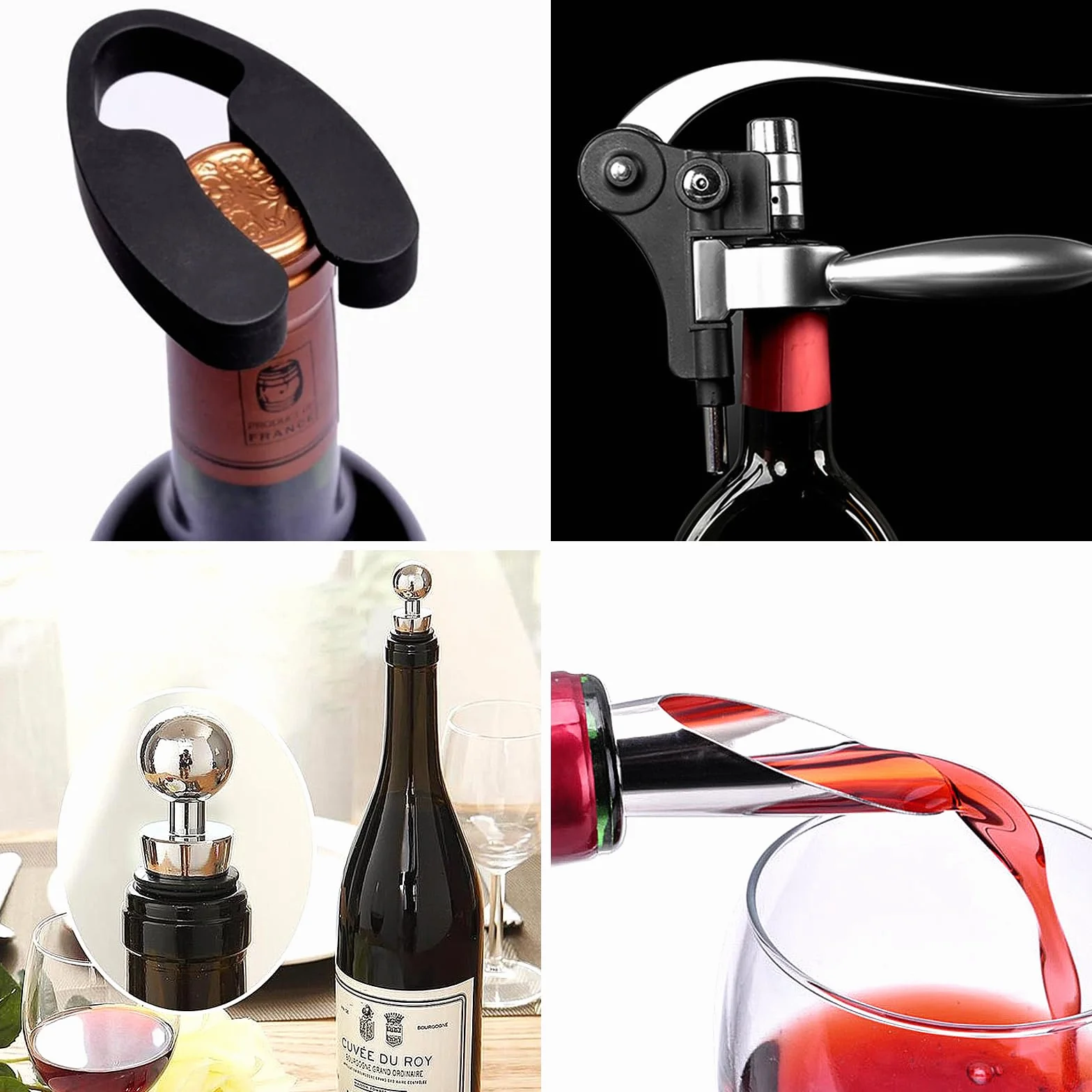 UCAMP Juego de abridor de vino de lujo con 11 sacacorchos, accesorios de vino, set de regalo para amantes del vino (caja de madera)