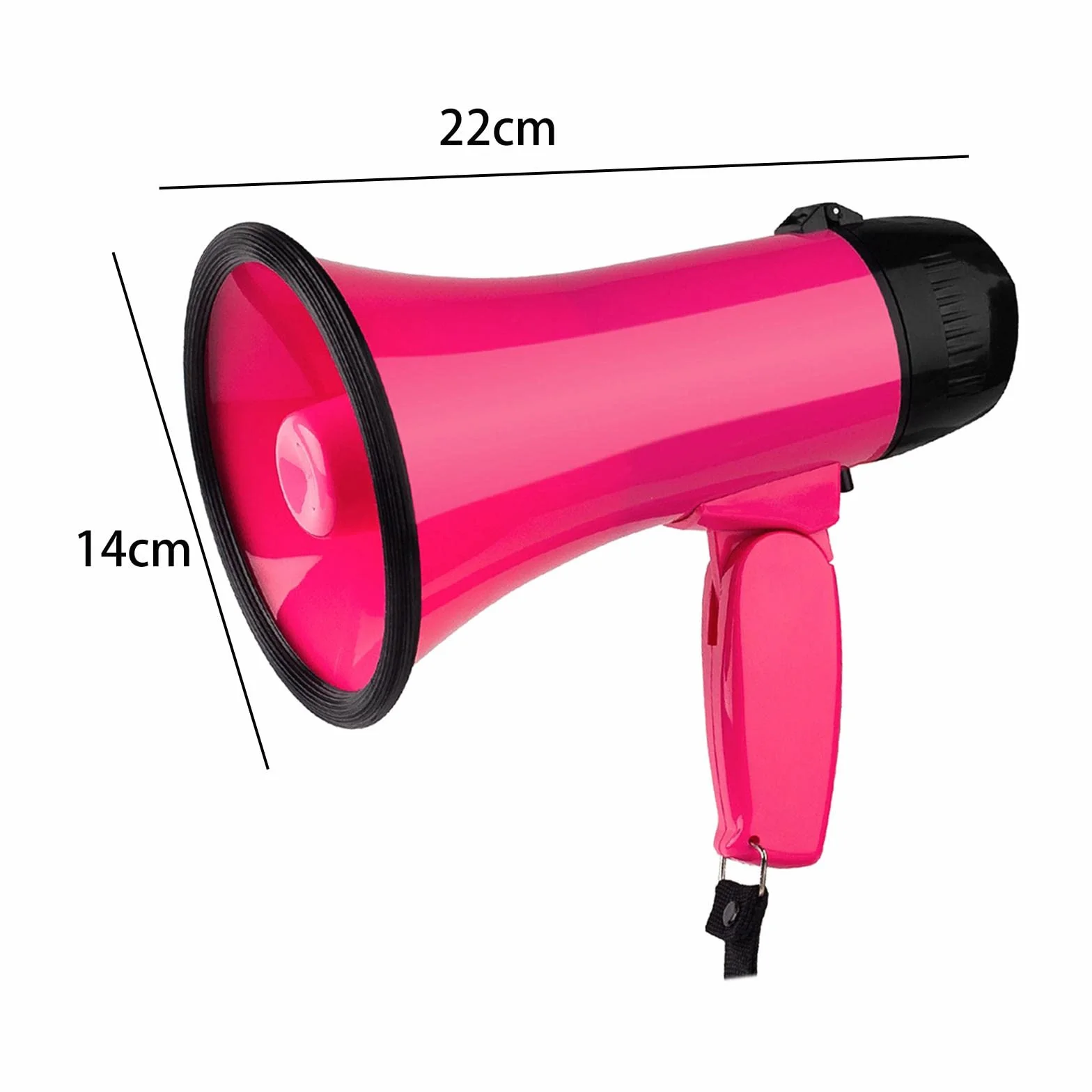 Altavoz megáfono de mano 25W Milageto Rosa rojo con grabación 240S