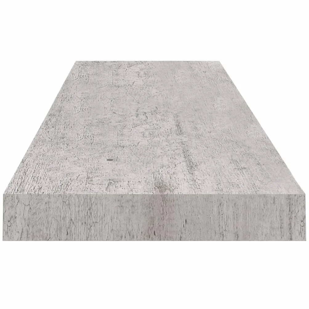Estantería flotante gris hormigón 90 x 23,5 x 3,8 cm, estante de pared de madera de panal MDF con marco de metal, soporte invisible, para libros, decoración, dormitorio, cocina, resistente y