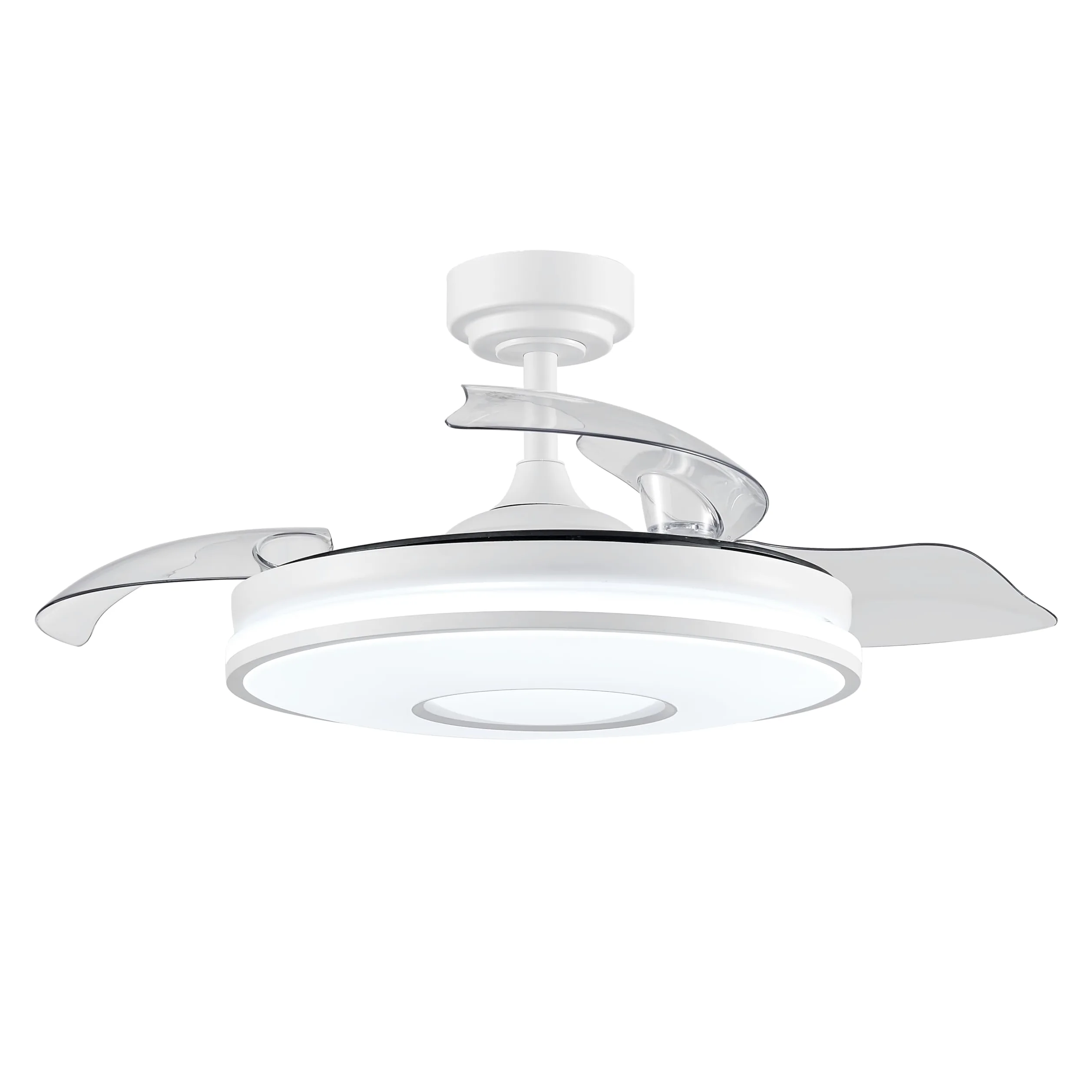 FABRILAMP TODOLAMPARA - VENTILADOR DE TECHO LUZ LED DC DANI BLANCO ASPAS DESPLEGABLES 108D 6 VELOCIDADES REMOTO+TEMPORIZA+MEMORIA