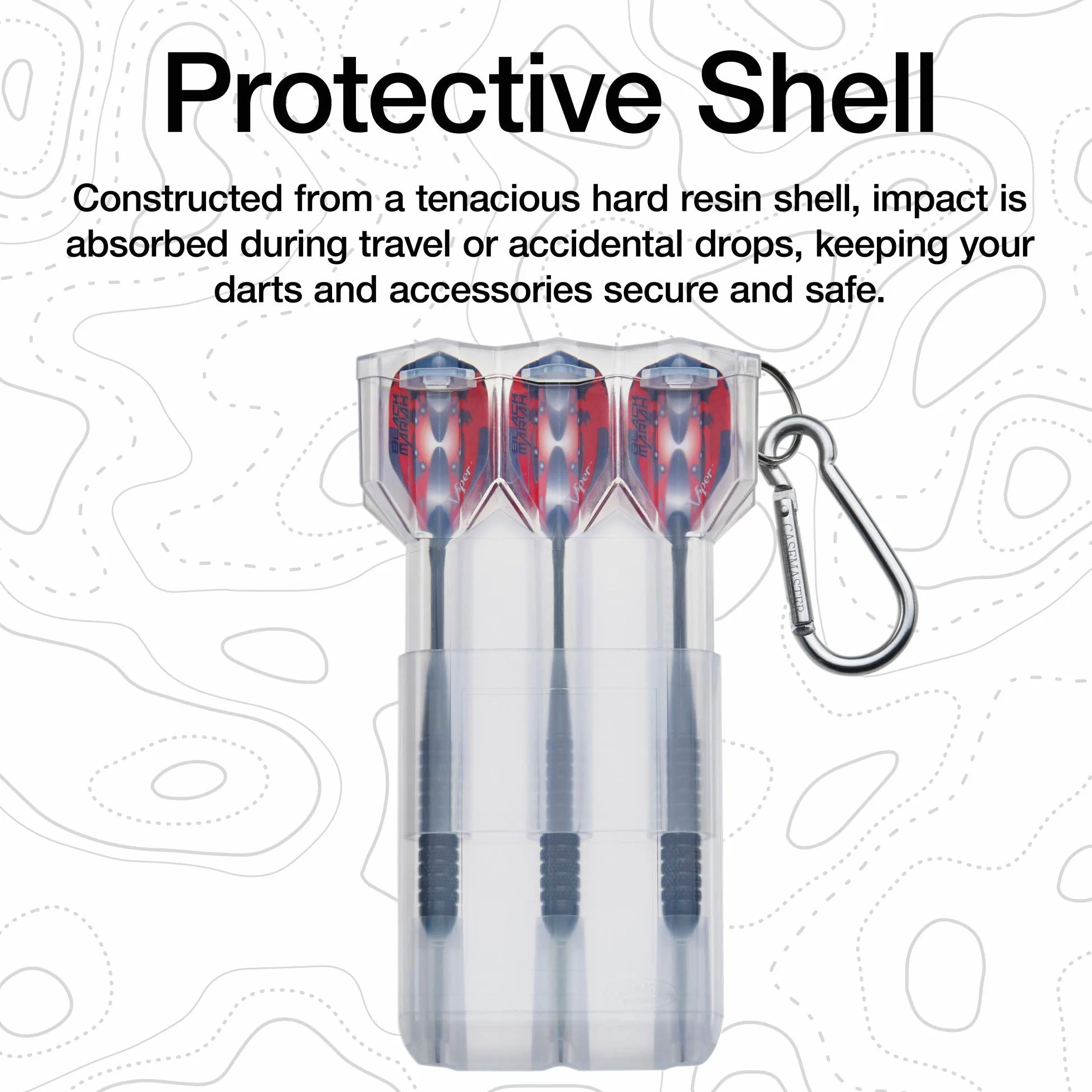 Casemaster by GLD Products Nomad - Estuche Ajustable para Dardos (Transparente)