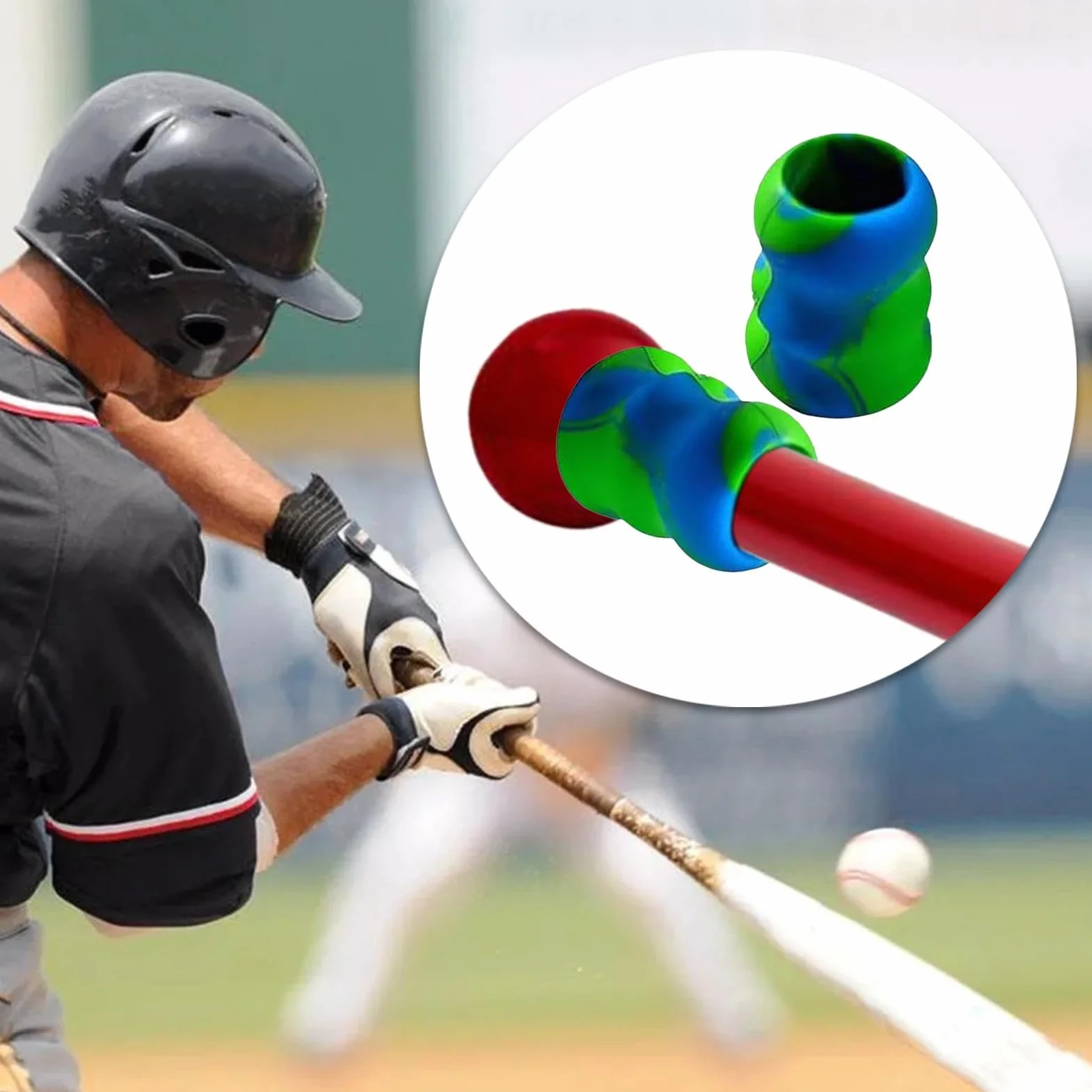 Béisbol Grip Wrap 2PC Bat Grips Bat Wrap Batting Grip Reemplazo Mango Protectora Silicona