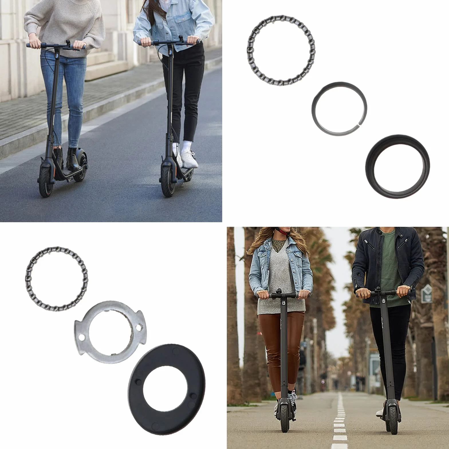 Juego de 6 piezas de repuesto para reparación de scooter, rodamiento de horquilla delantera, compatible con Xiaomi M365 1S Essential Pro