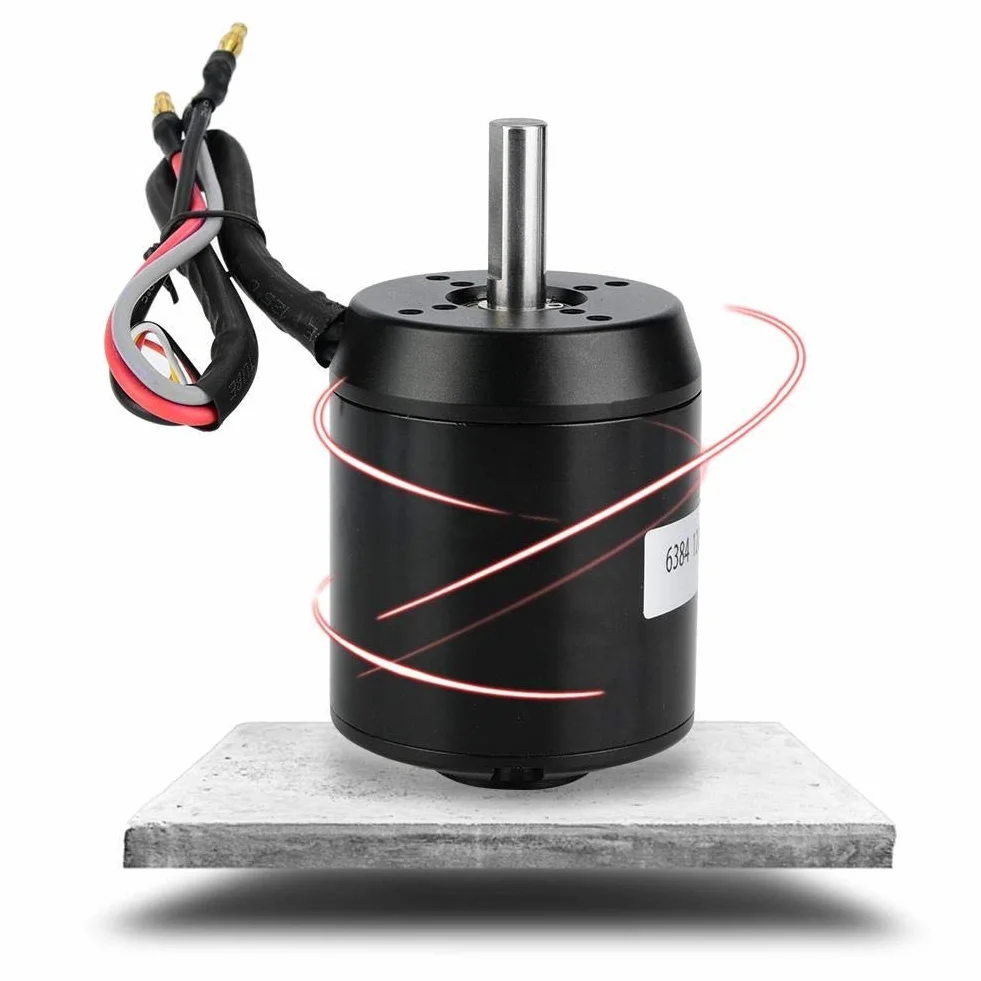 Motor sin escobillas 6384 AA 120 KV BLDC Outrunner Sensored para Scooter Eléctrico Monopatín