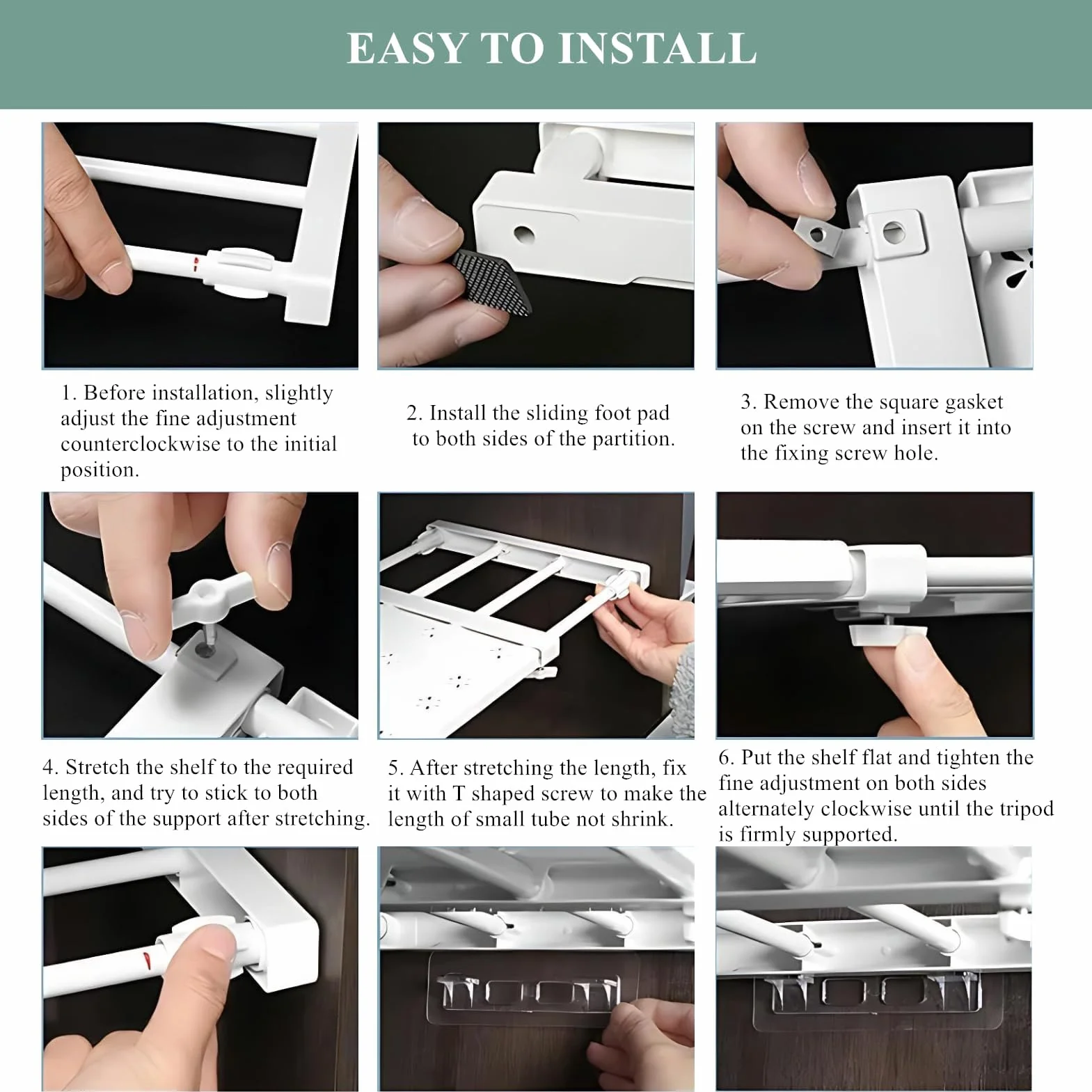Estante Organizador de Armario de Ropa Extensible, Separadores de Armario de Bricolaje Ajustables, Estante de Tensión Separador para Armario, Armario, Baño, Cocina, Estantería (38‑55 cm)