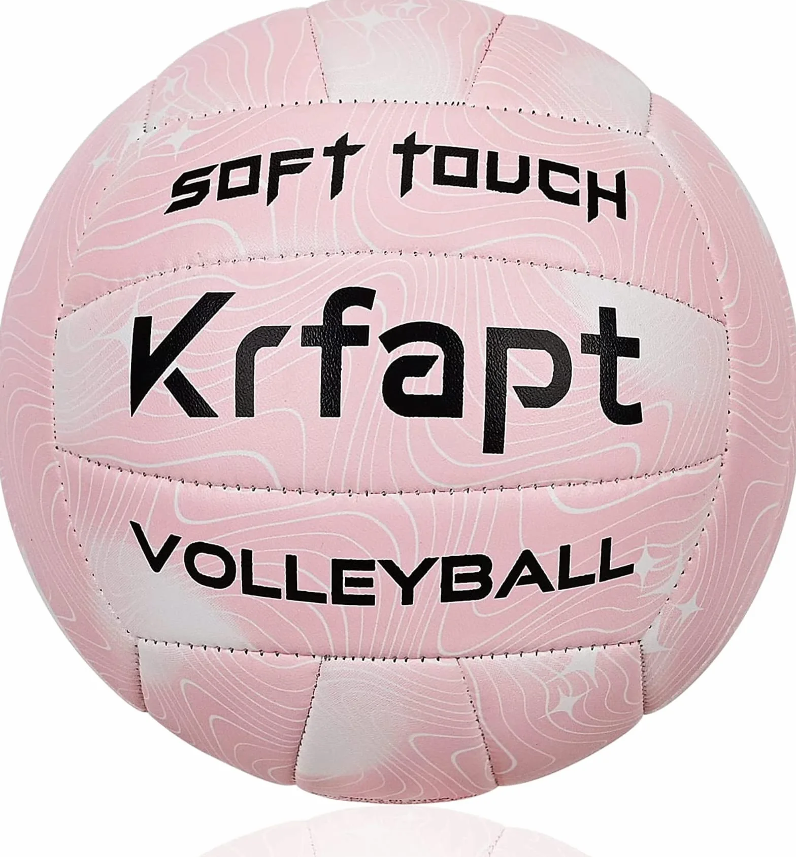 Balón de voleibol oficial tamaño 5 resistente al agua tacto suave diseño ondulado rosa